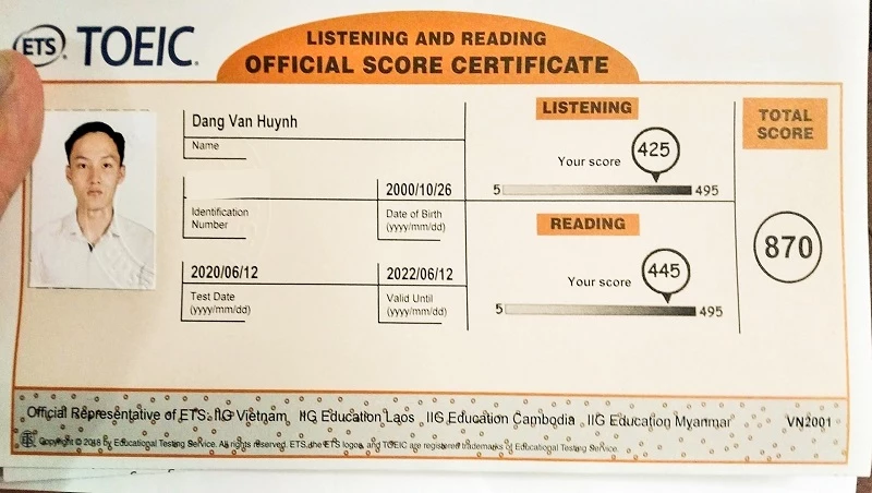 Chứng chỉ TOEIC