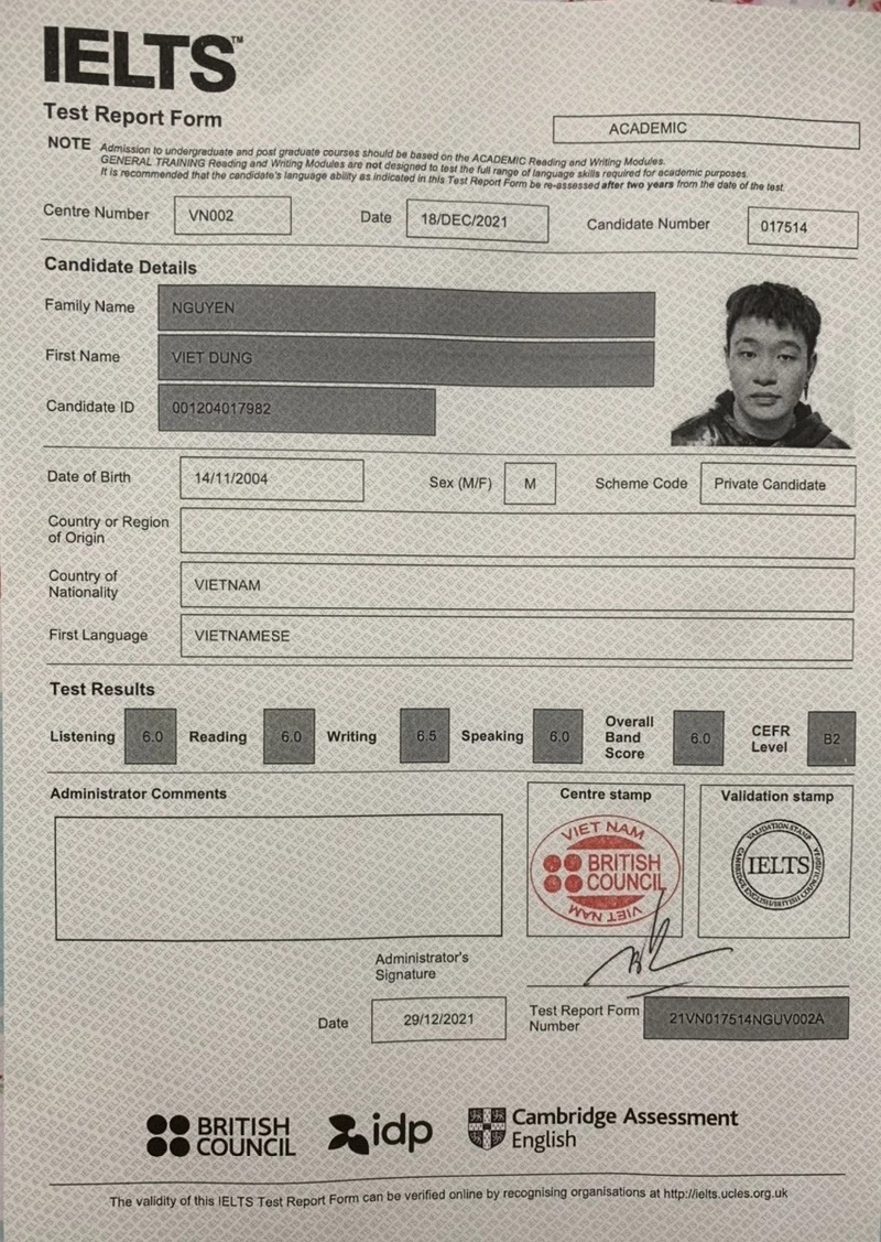 Chứng chỉ IELTS