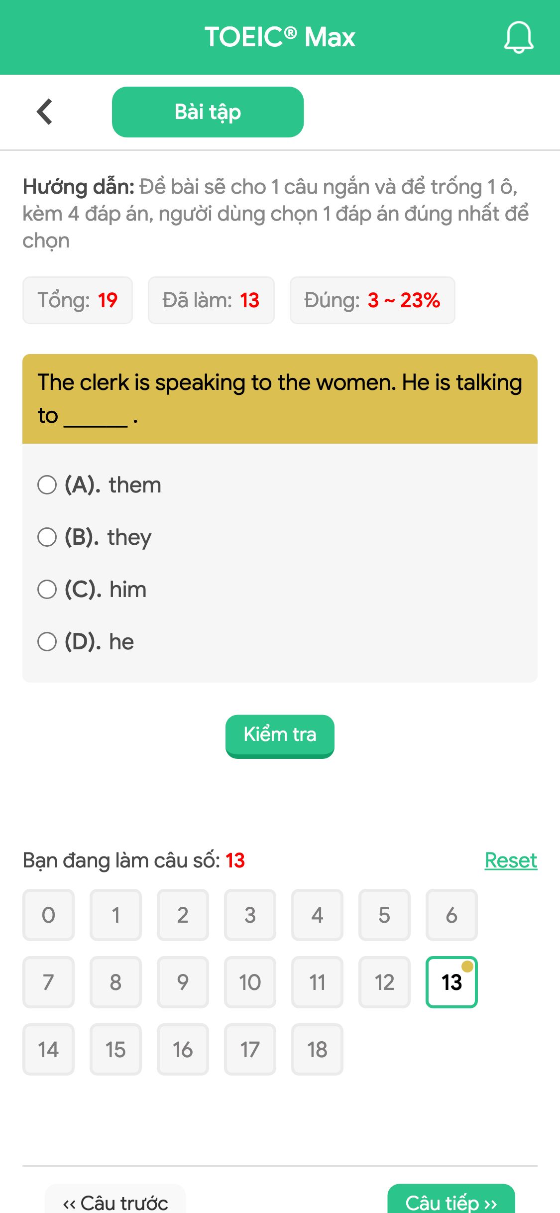 The clerk is speaking to the women. He is talking to ______ .