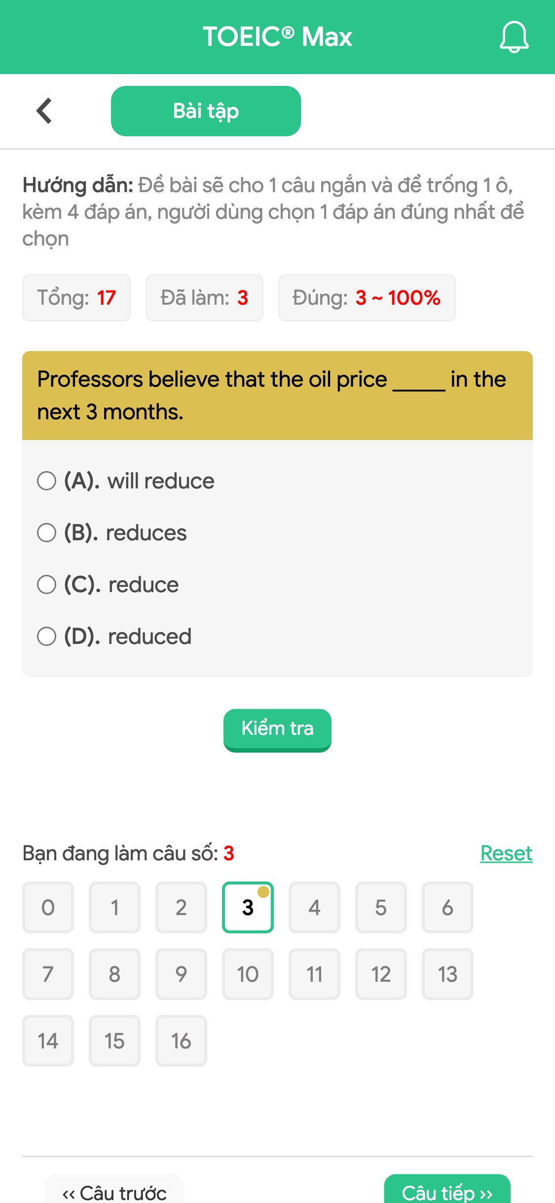 Professors believe that the oil price _____ in the next 3 months.