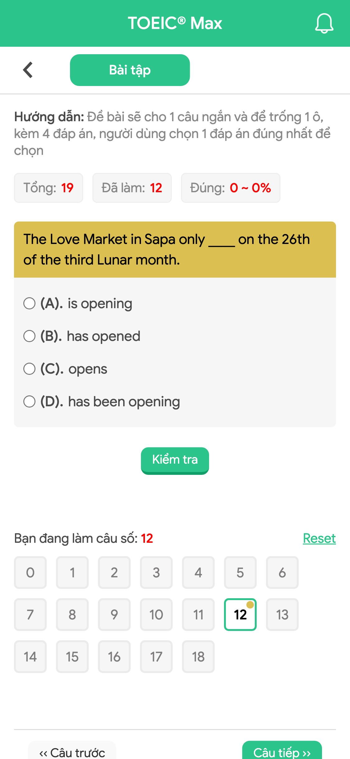 The Love Market in Sapa only ____ on the 26th of the third Lunar month.