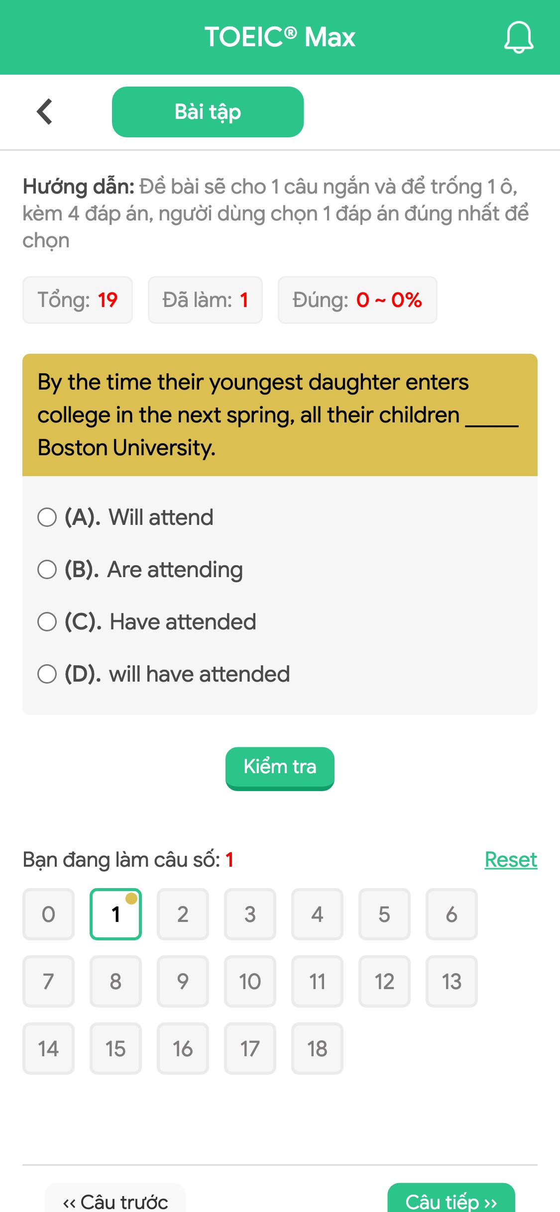 By the time their youngest daughter enters college in the next spring, all their children _____ Boston University.