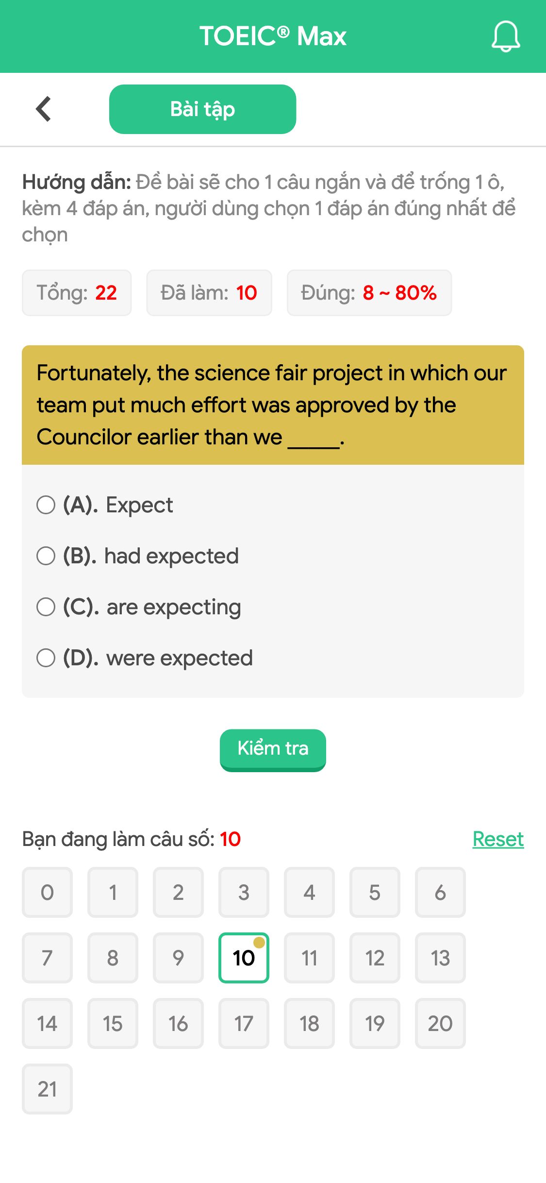 Fortunately, the science fair project in which our team put much effort was approved by the Councilor earlier than we _____.