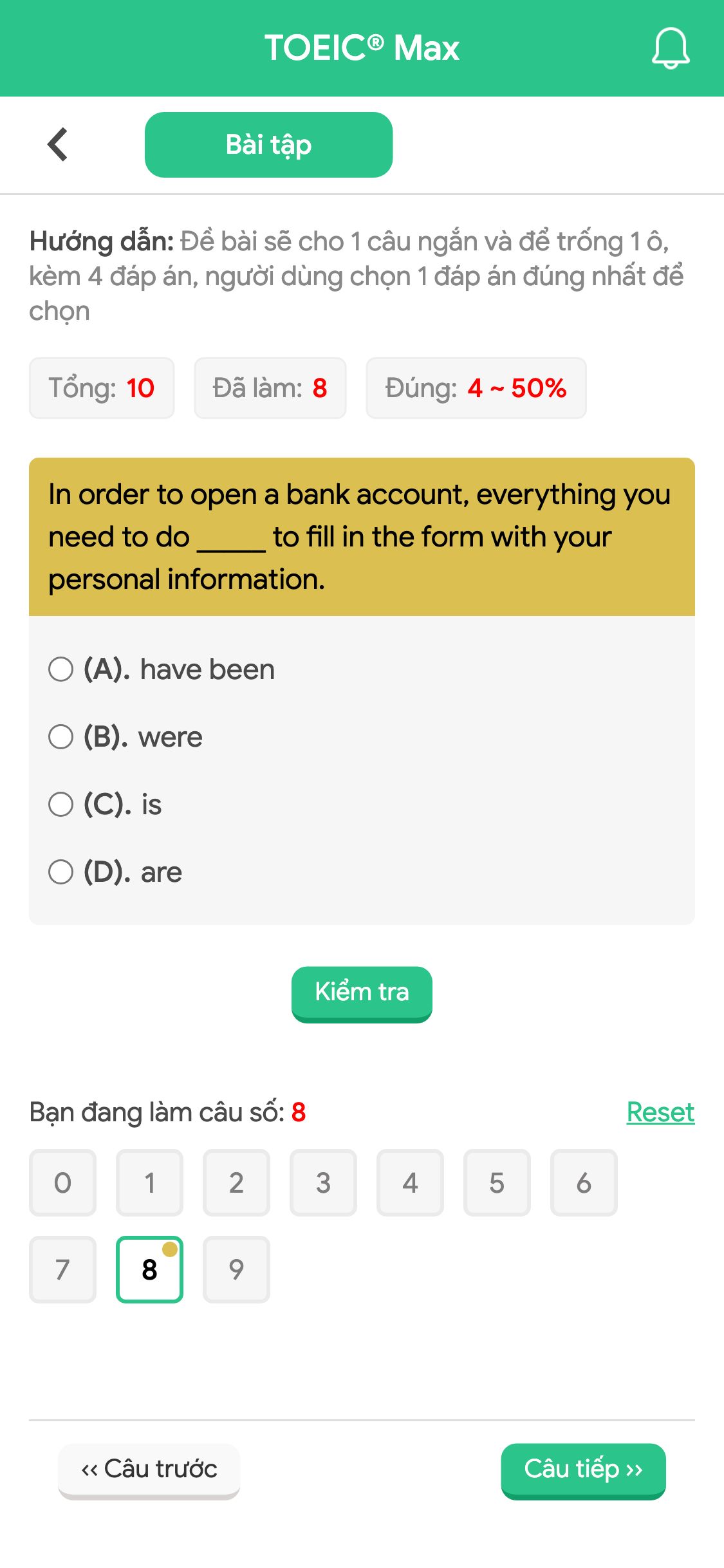 In order to open a bank account, everything you need to do _____ to fill in the form with your personal information.