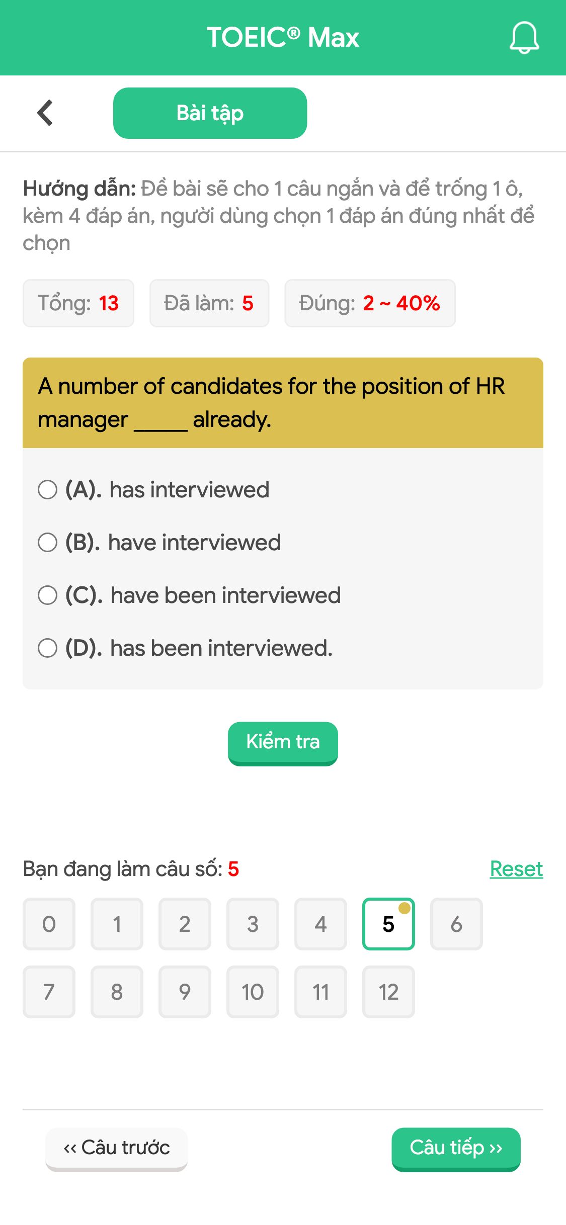 A number of candidates for the position of HR manager _____ already.