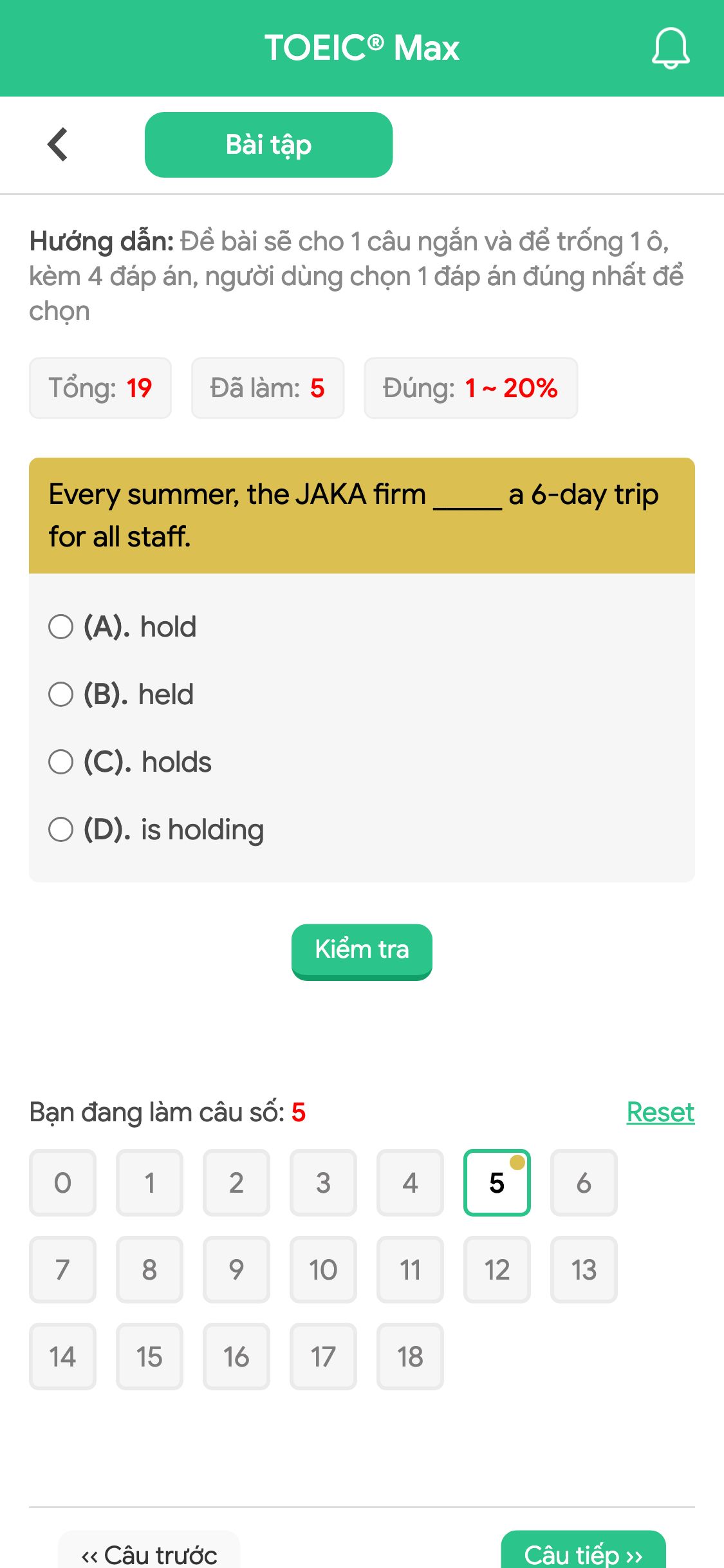 Every summer, the JAKA firm _____ a 6-day trip for all staff.