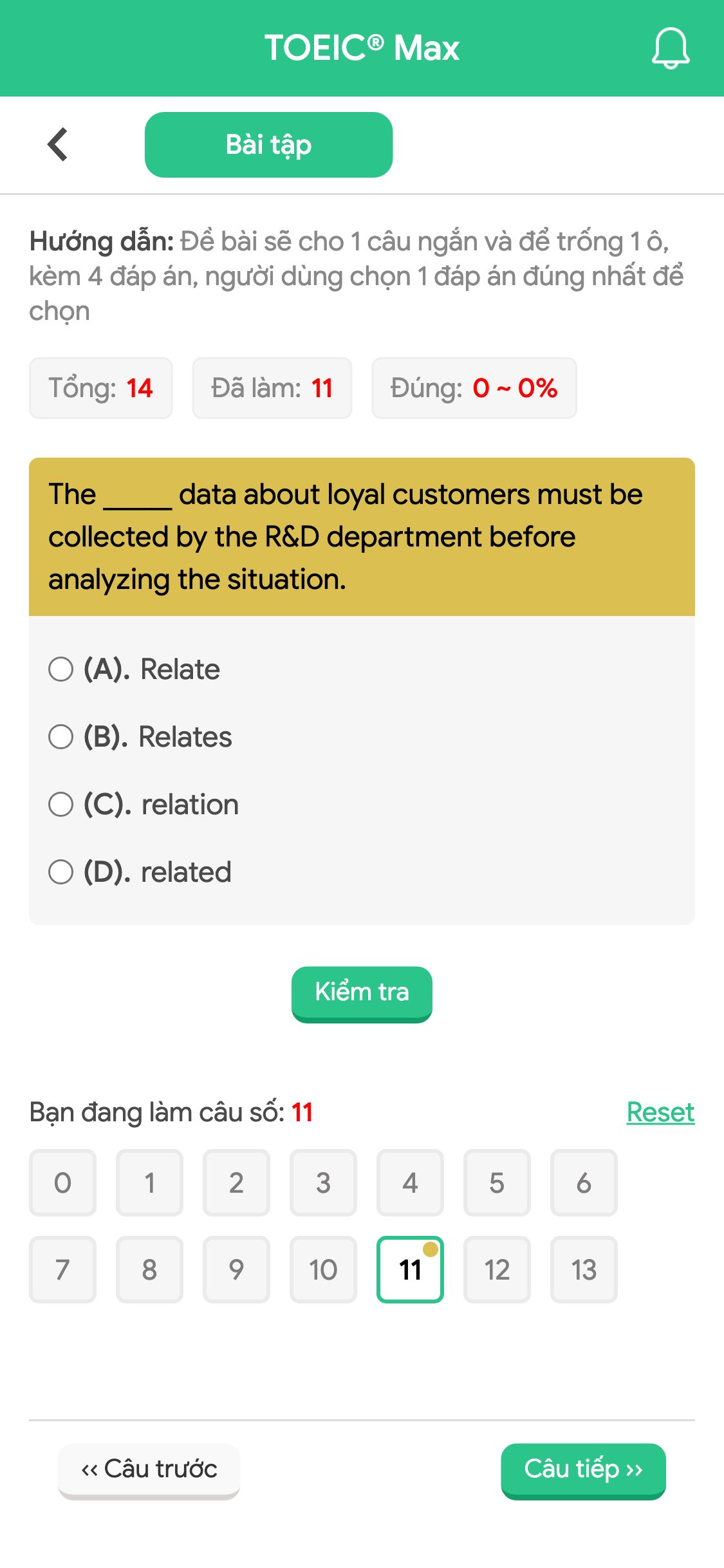 The _____ data about loyal customers must be collected by the R&D department before analyzing the situation.