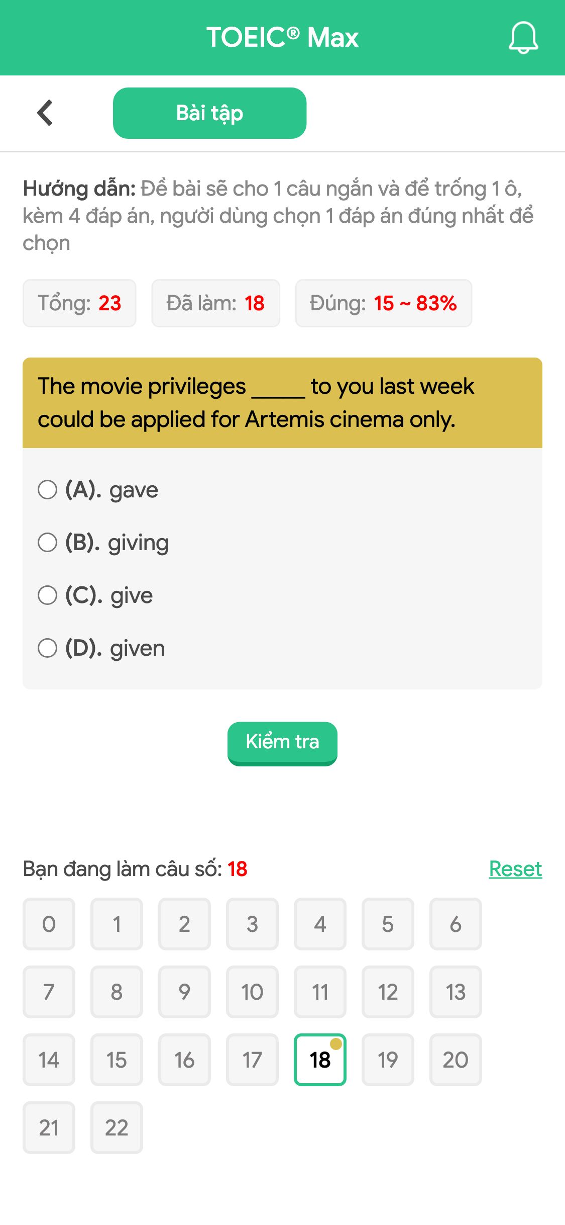 The movie privileges _____ to you last week could be applied for Artemis cinema only.