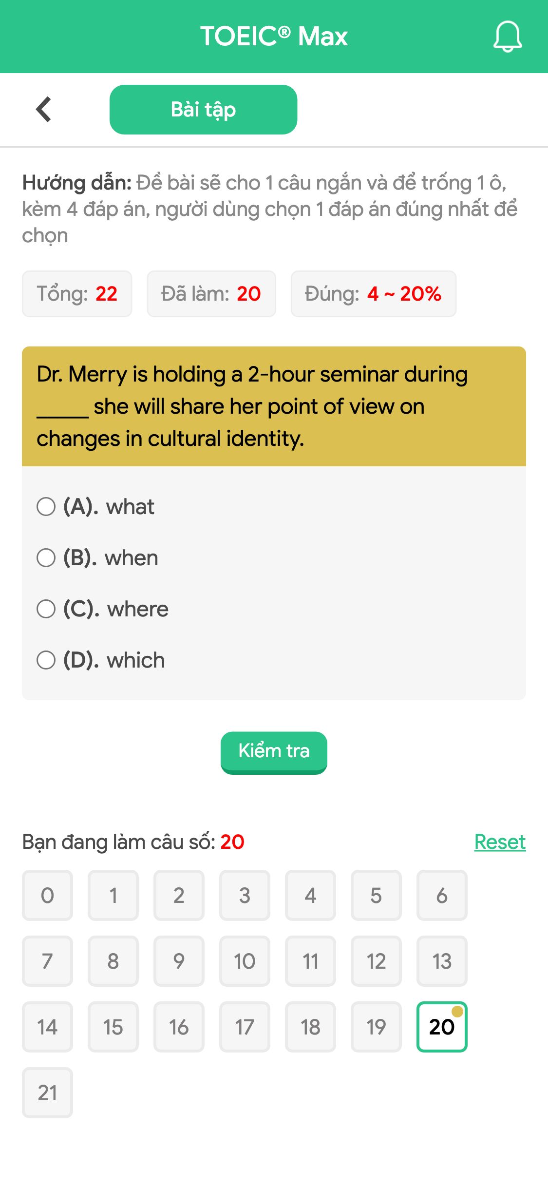 Dr. Merry is holding a 2-hour seminar during _____ she will share her point of view on changes in cultural identity.