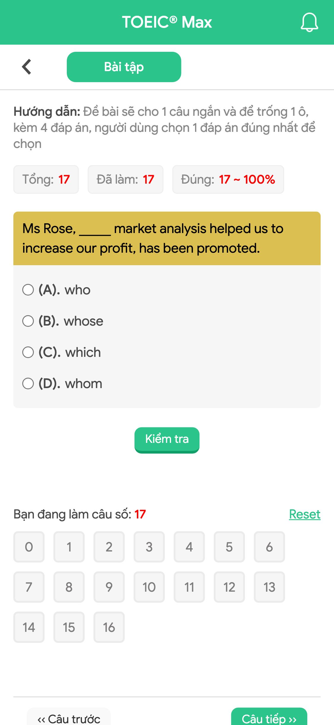 Ms Rose, _____ market analysis helped us to increase our profit, has been promoted.