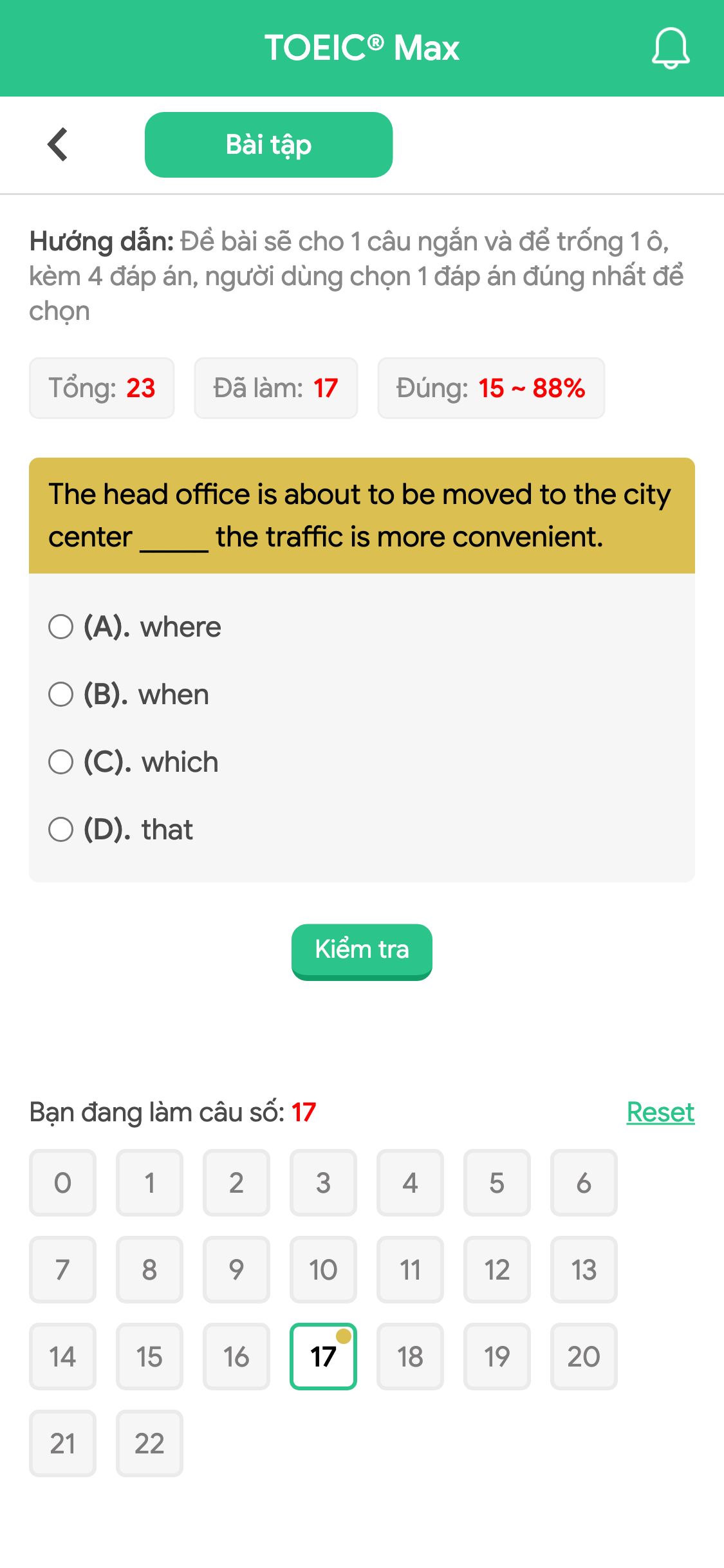 The head office is about to be moved to the city center _____ the traffic is more convenient.