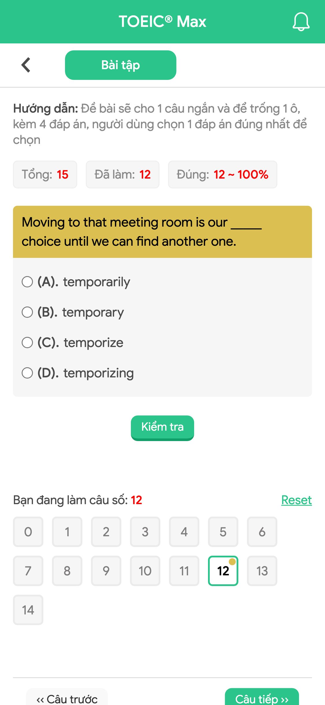 Moving to that meeting room is our _____ choice until we can find another one.