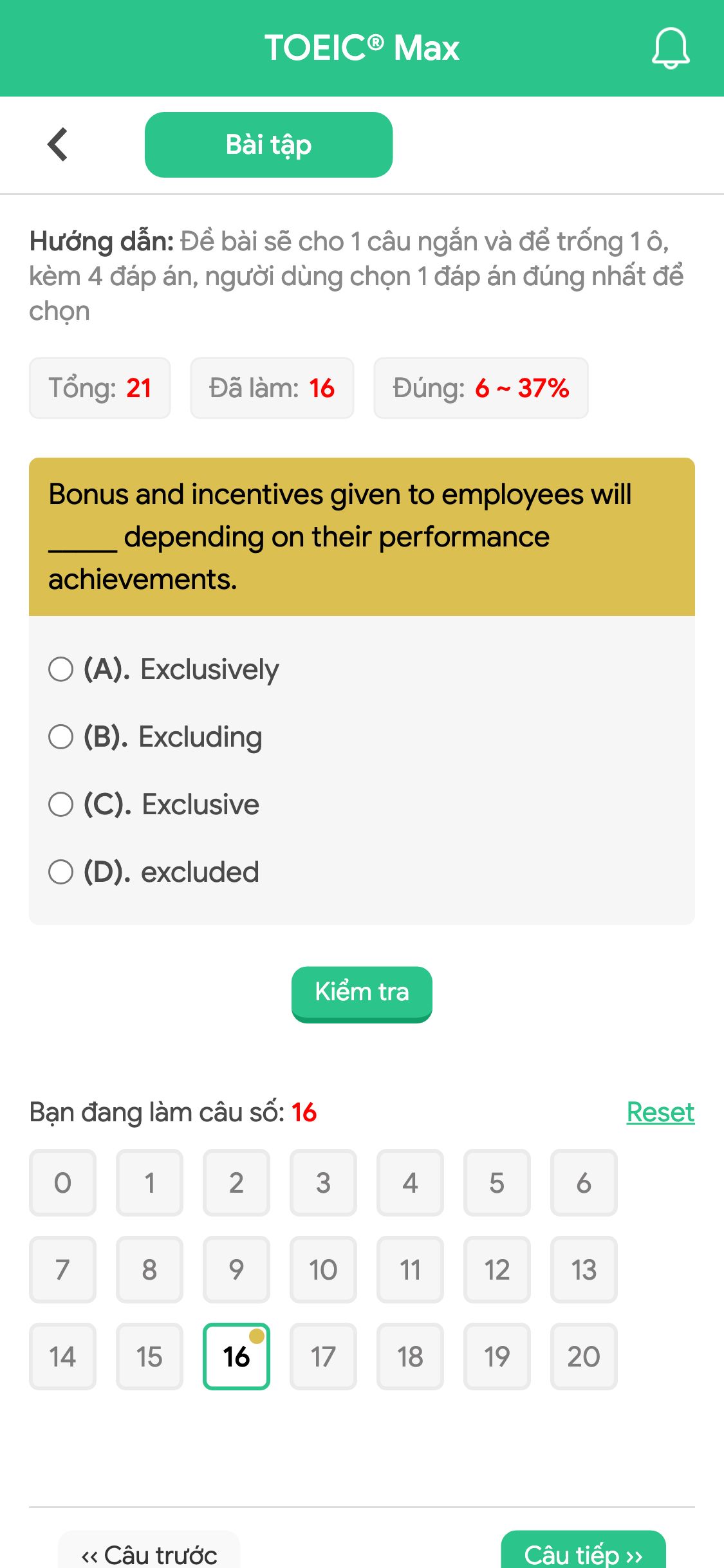 Bonus and incentives given to employees will _____ depending on their performance achievements.