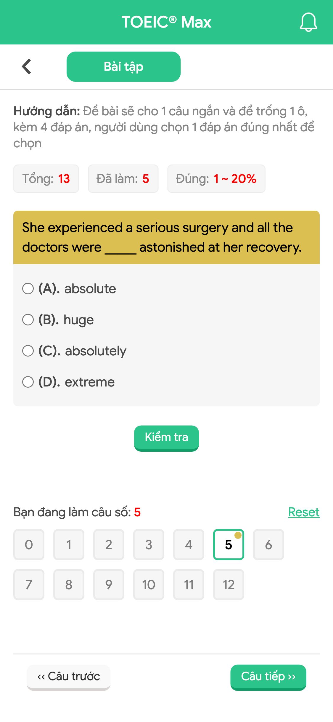 She experienced a serious surgery and all the doctors were _____ astonished at her recovery.