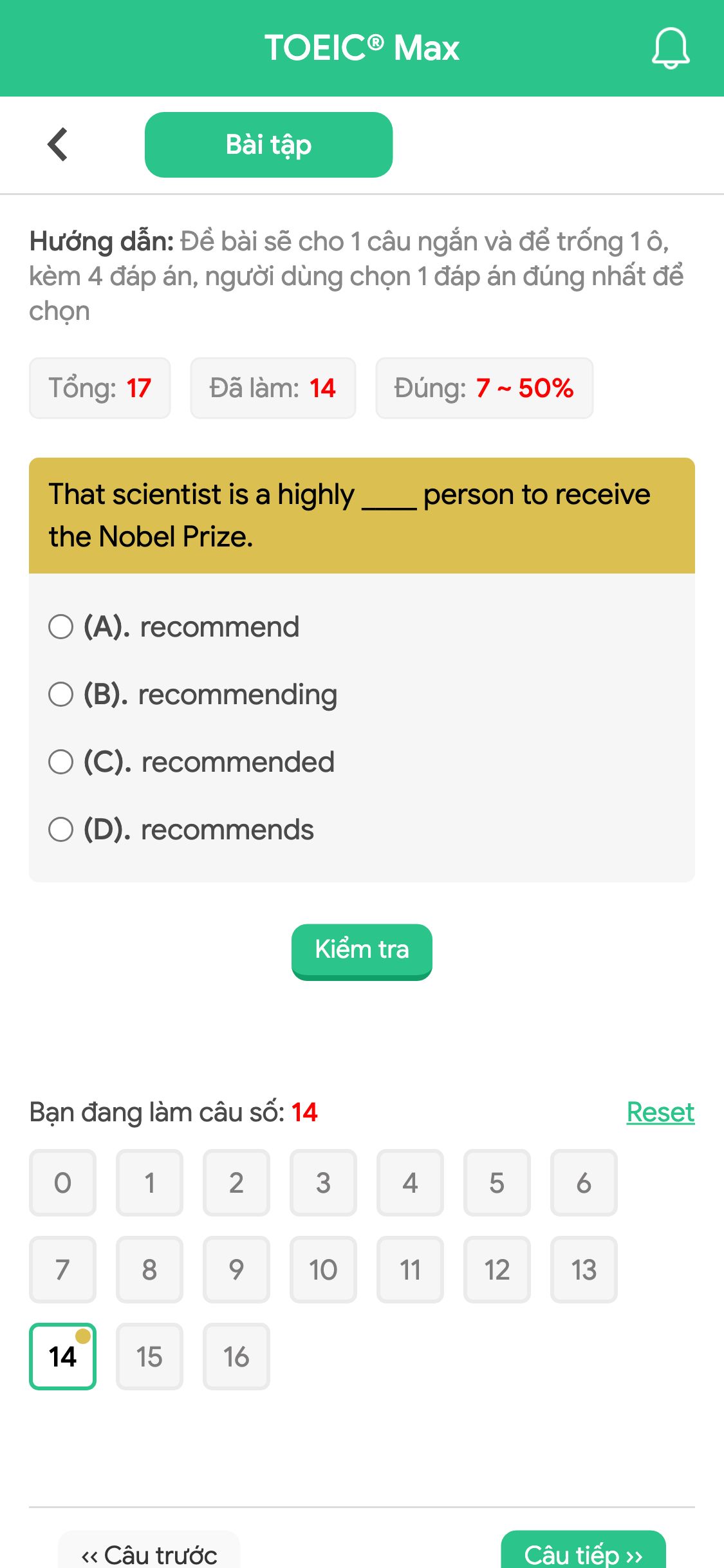 That scientist is a highly ____ person to receive the Nobel Prize.