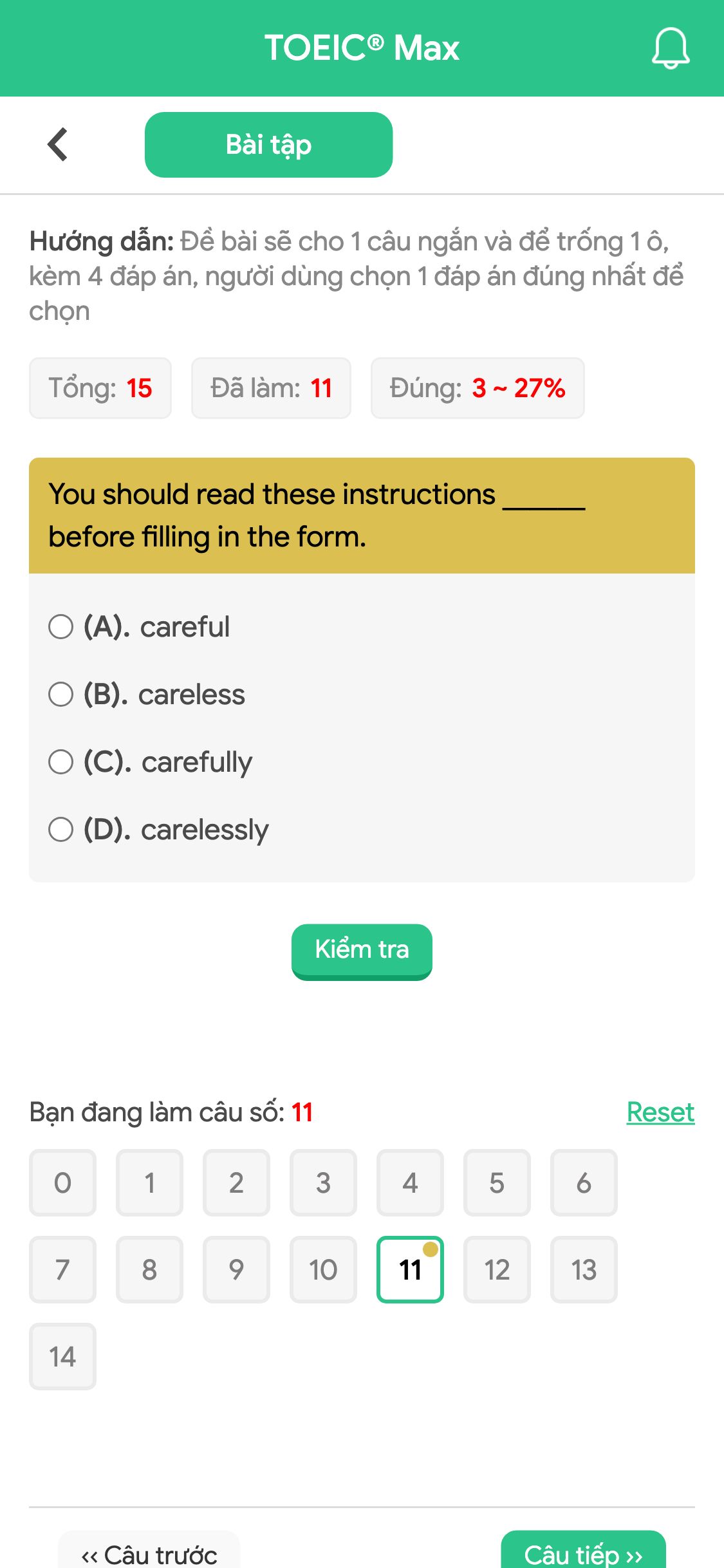 You should read these instructions ______ before filling in the form.