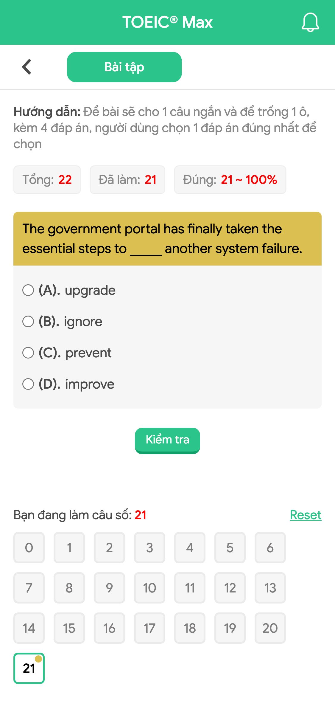 The government portal has finally taken the essential steps to _____ another system failure.