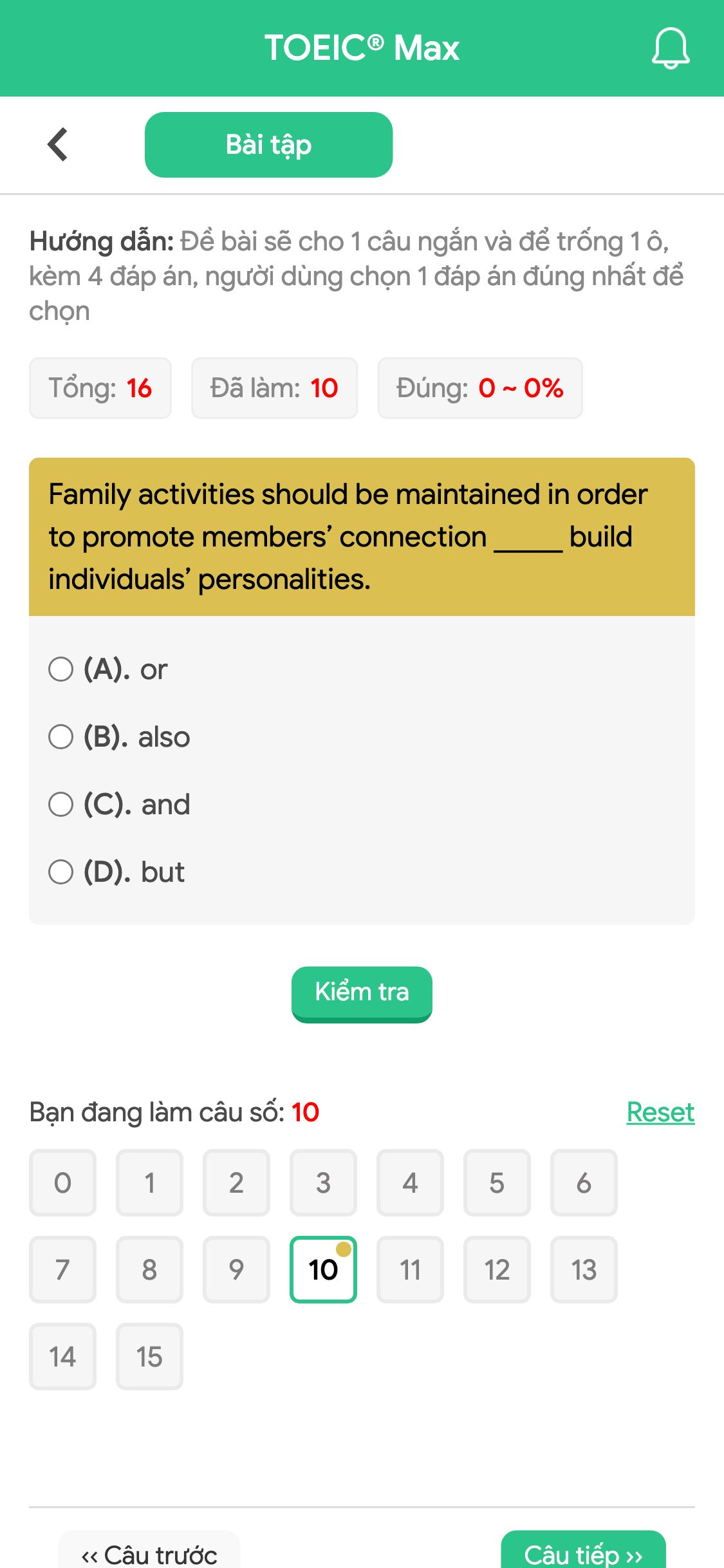 Family activities should be maintained in order to promote members’ connection _____ build individuals’ personalities.