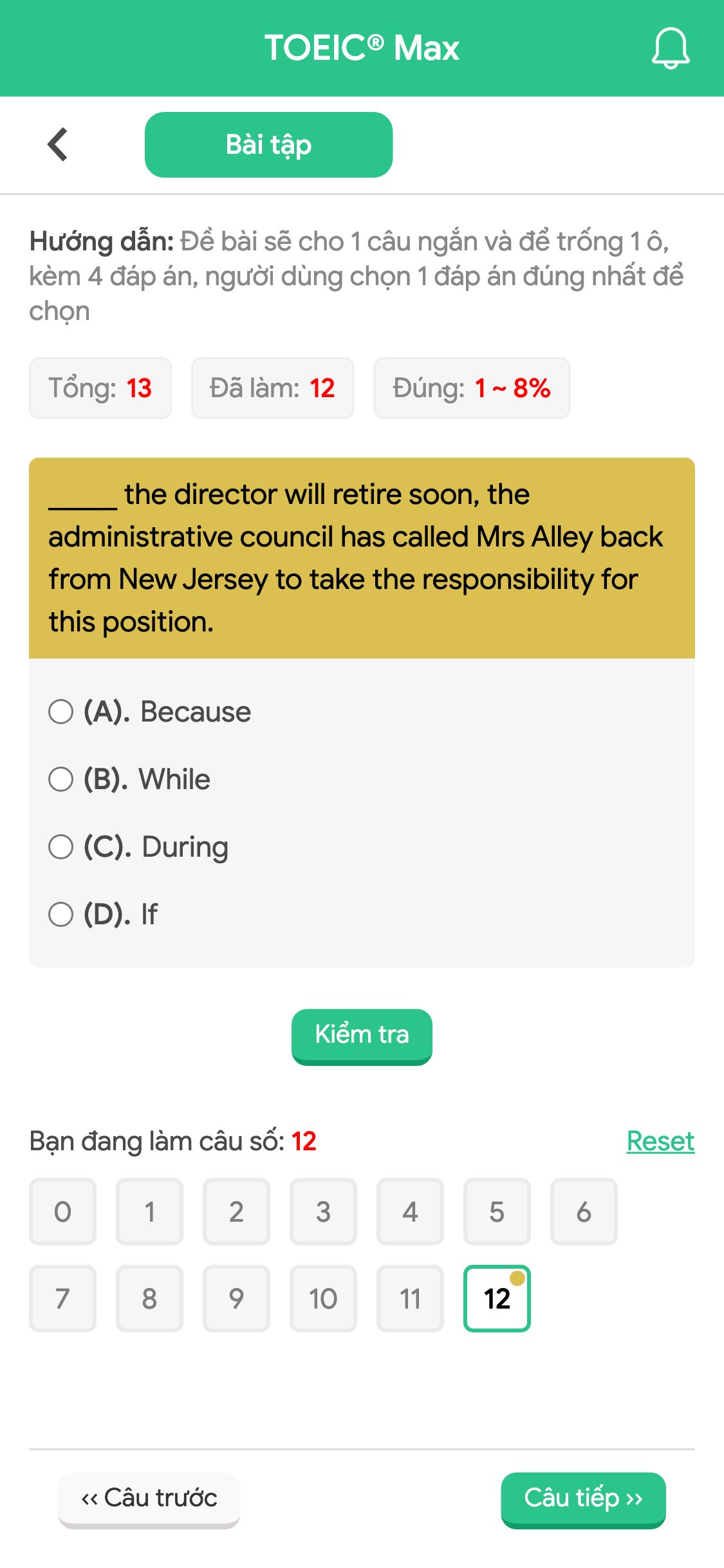 _____ the director will retire soon, the administrative council has called Mrs Alley back from New Jersey to take the responsibility for this position.