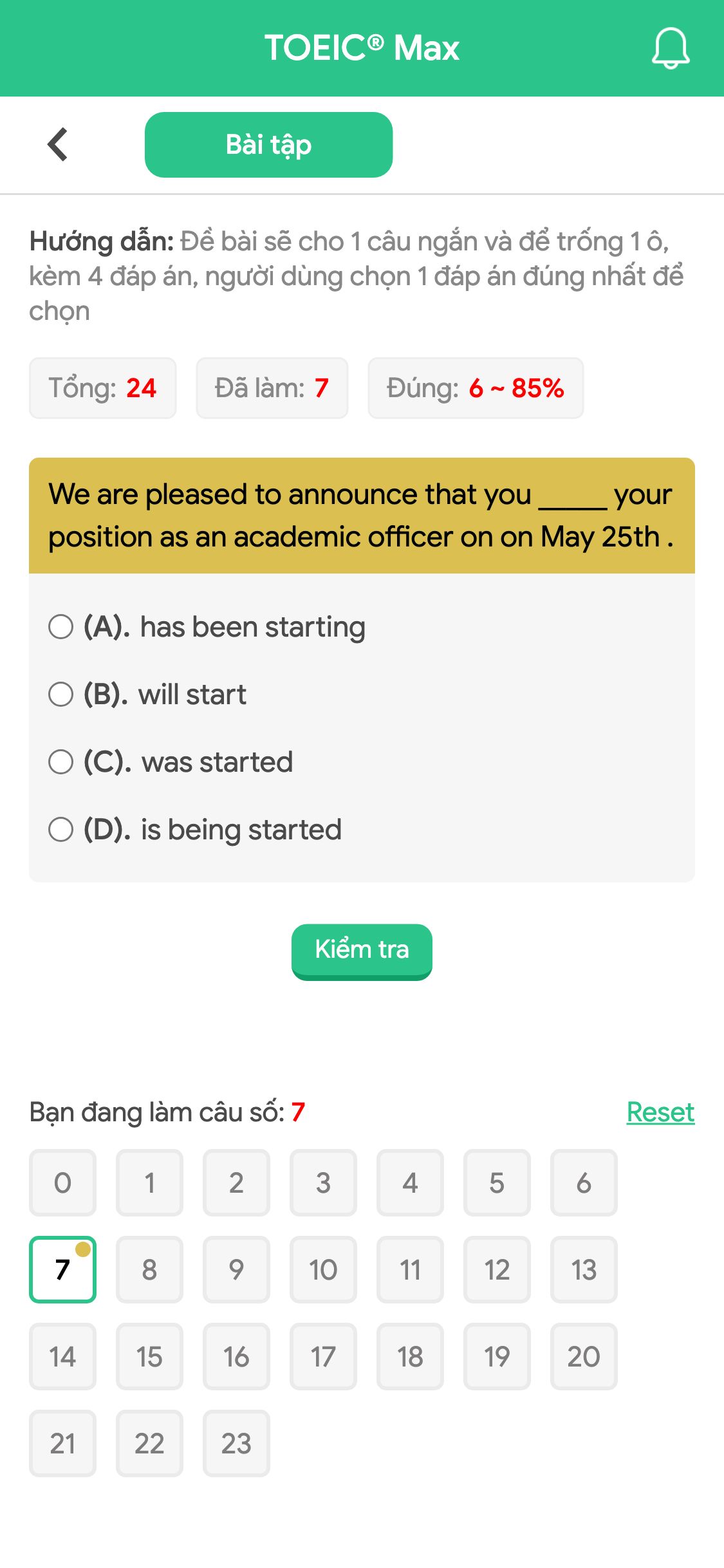 We are pleased to announce that you _____ your position as an academic officer on on May 25th .