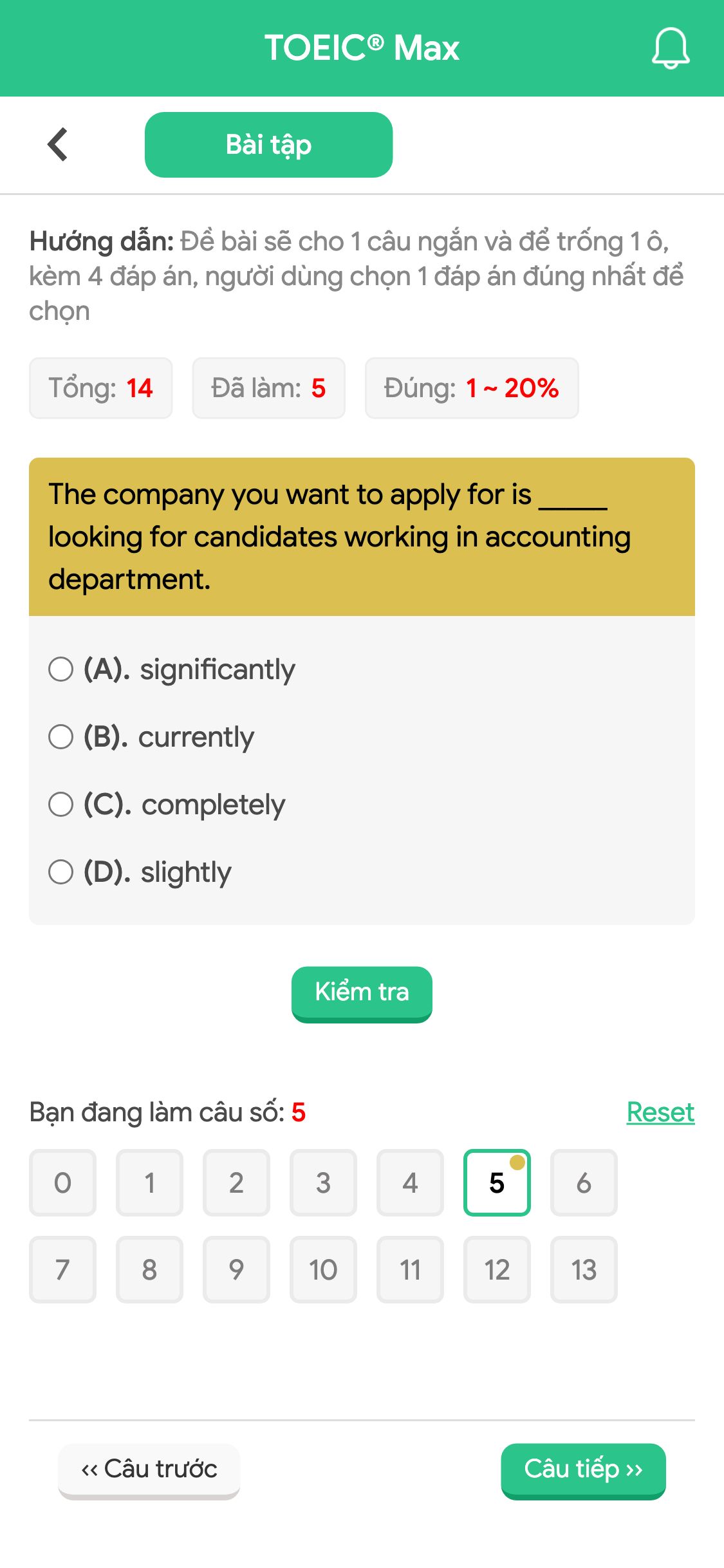 The company you want to apply for is _____ looking for candidates working in accounting department.