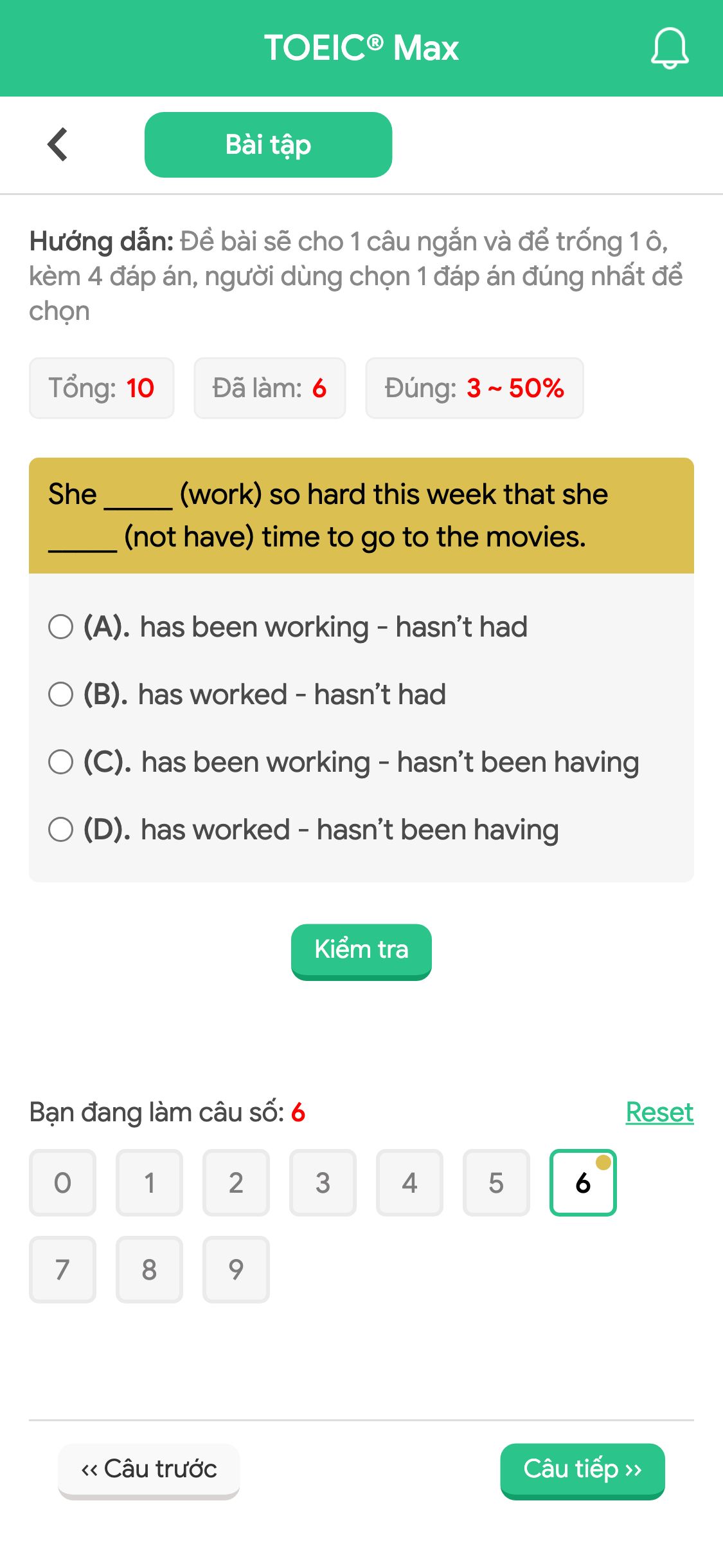 She _____ (work) so hard this week that she _____ (not have) time to go to the movies.