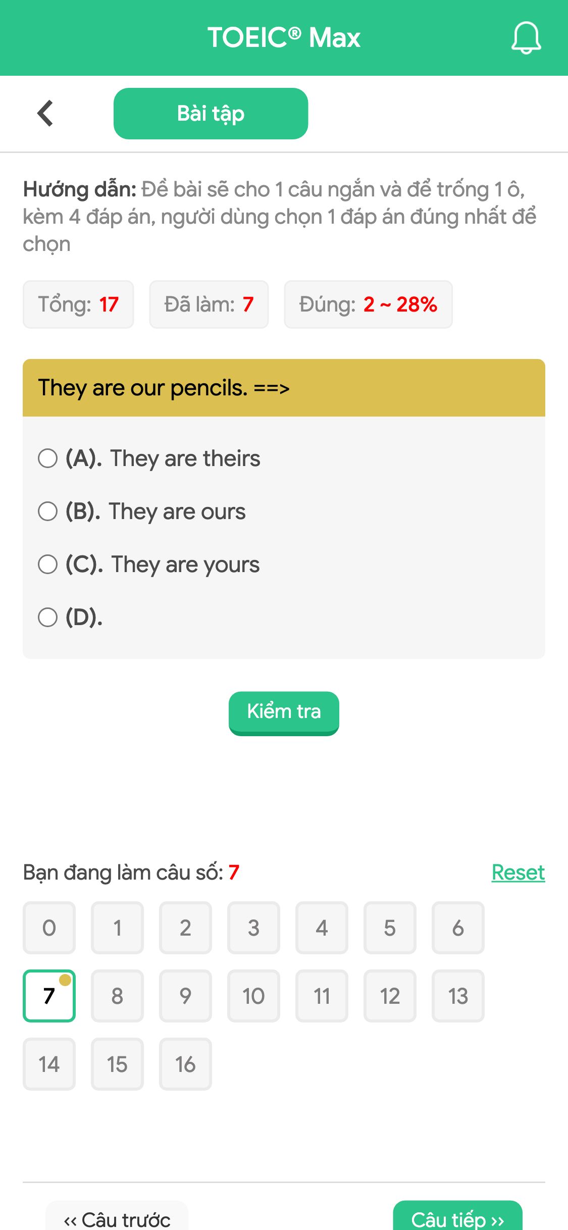 They are our pencils. ==>