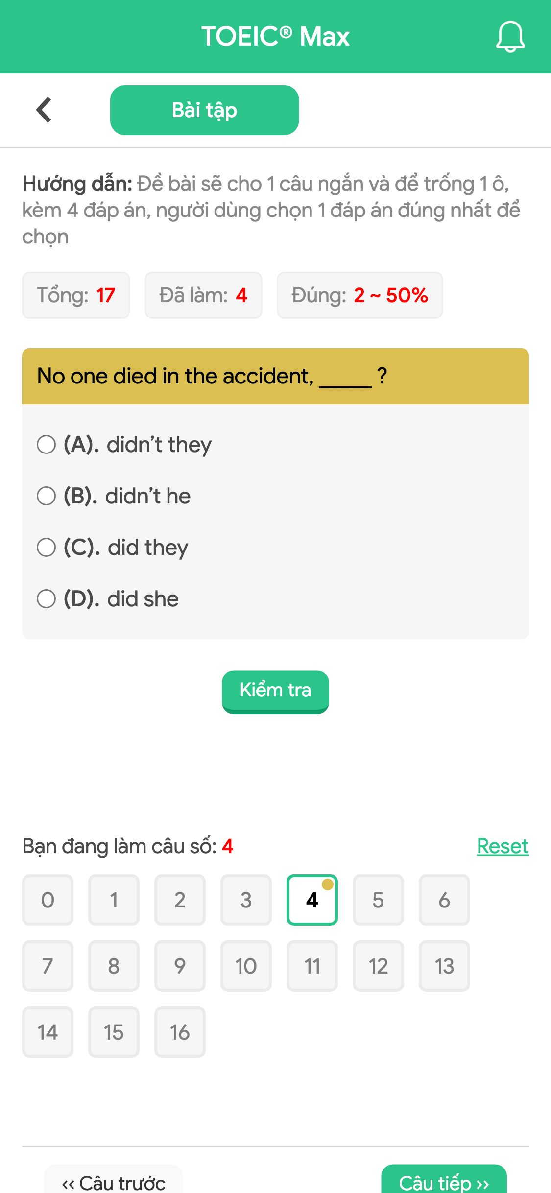 No one died in the accident, _____ ?