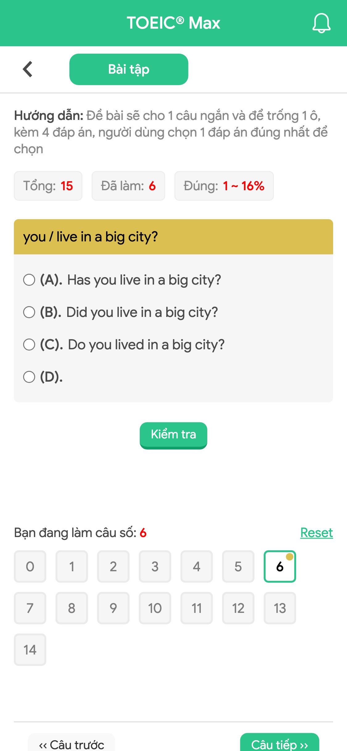 you / live in a big city?