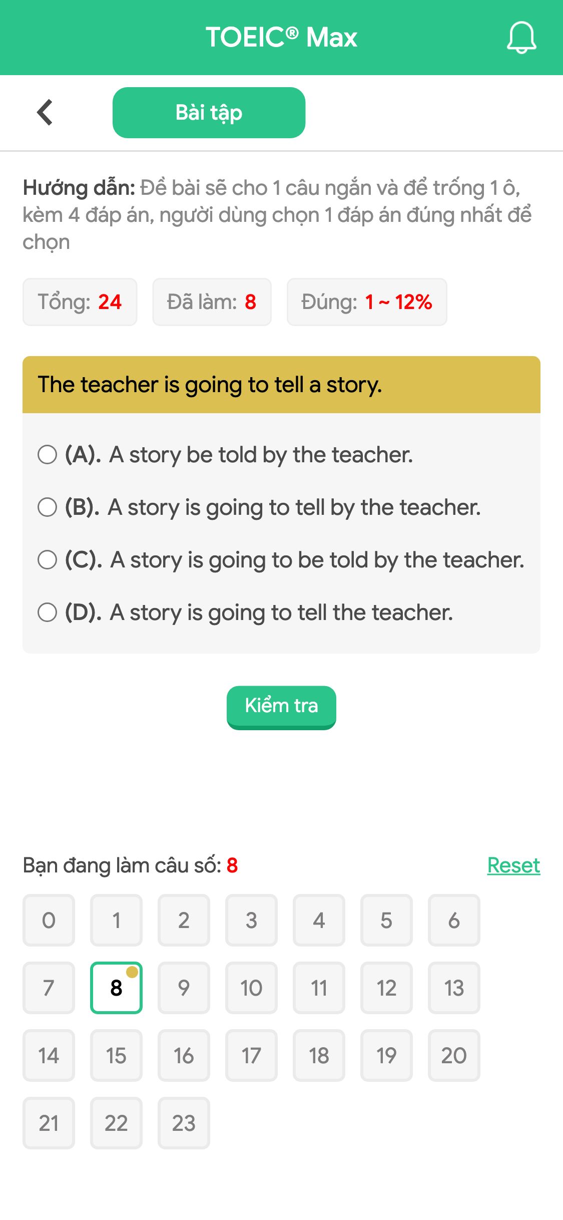 The teacher is going to tell a story.