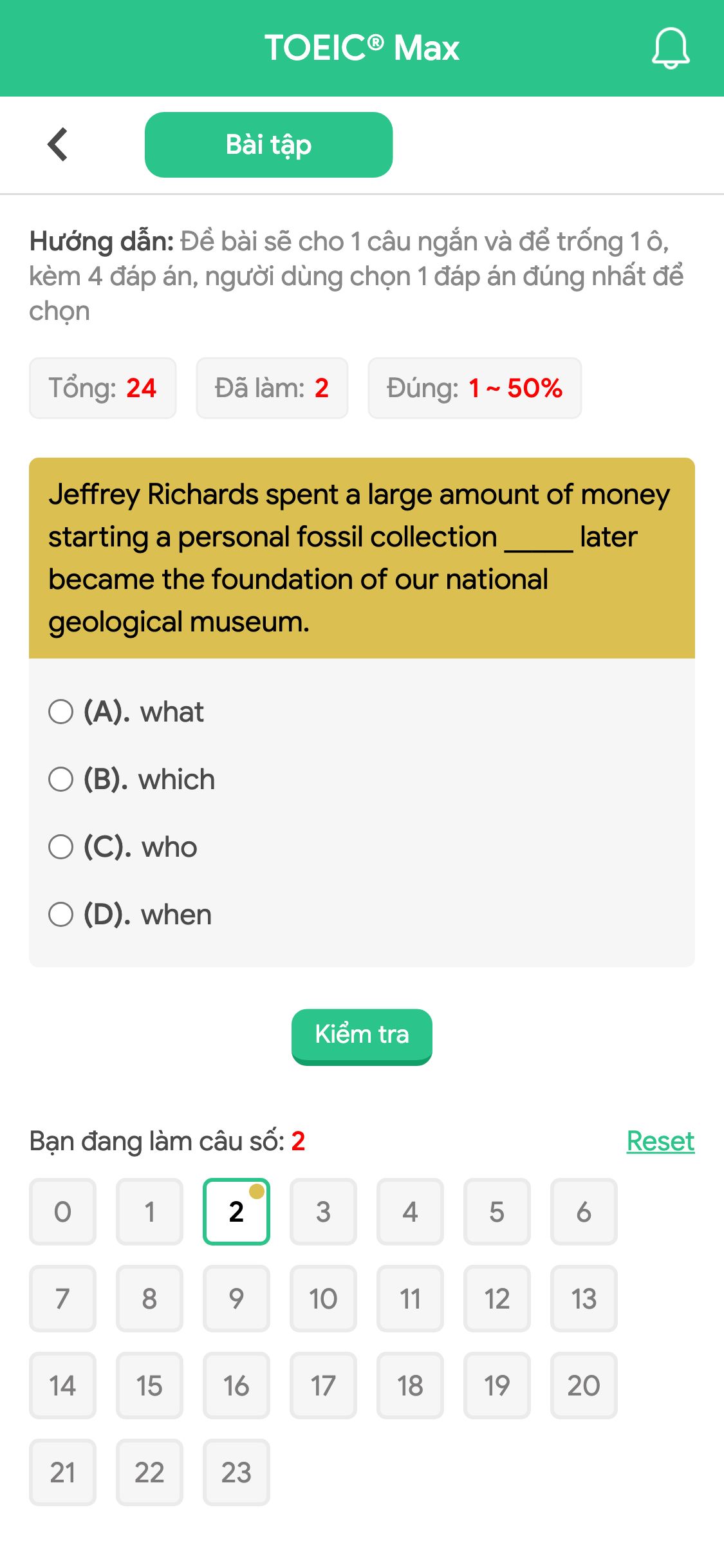 Jeffrey Richards spent a large amount of money starting a personal fossil collection _____ later became the foundation of our national geological museum.