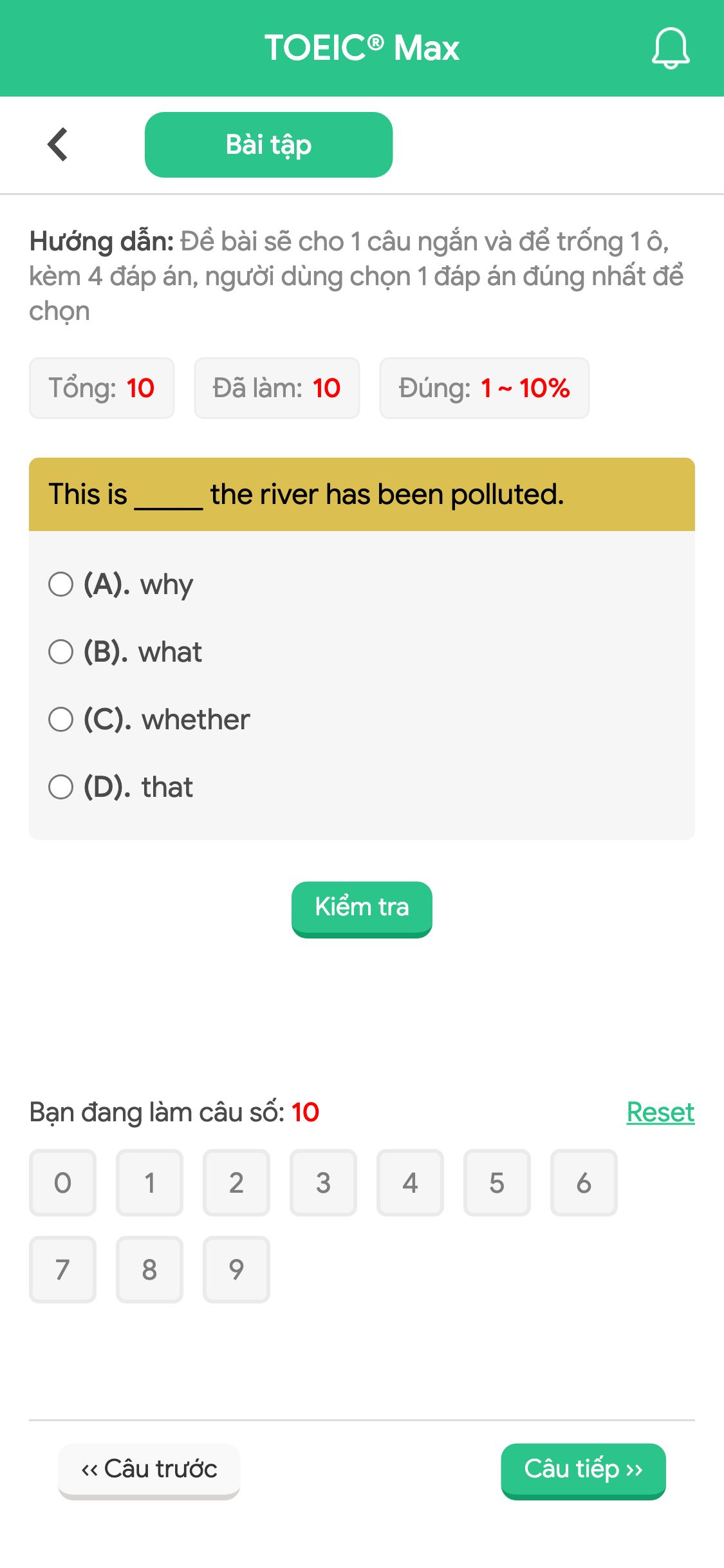 This is _____ the river has been polluted.