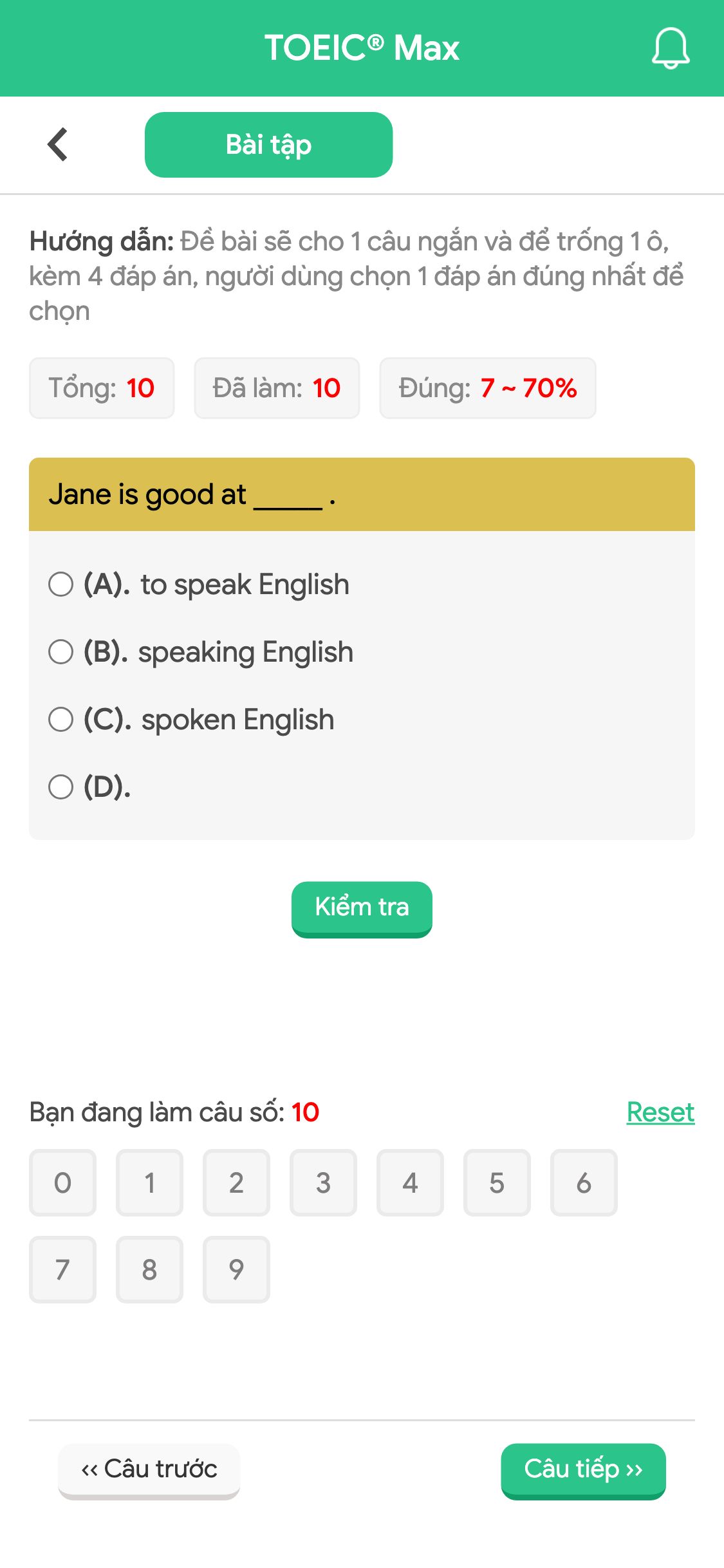 Jane is good at _____ .