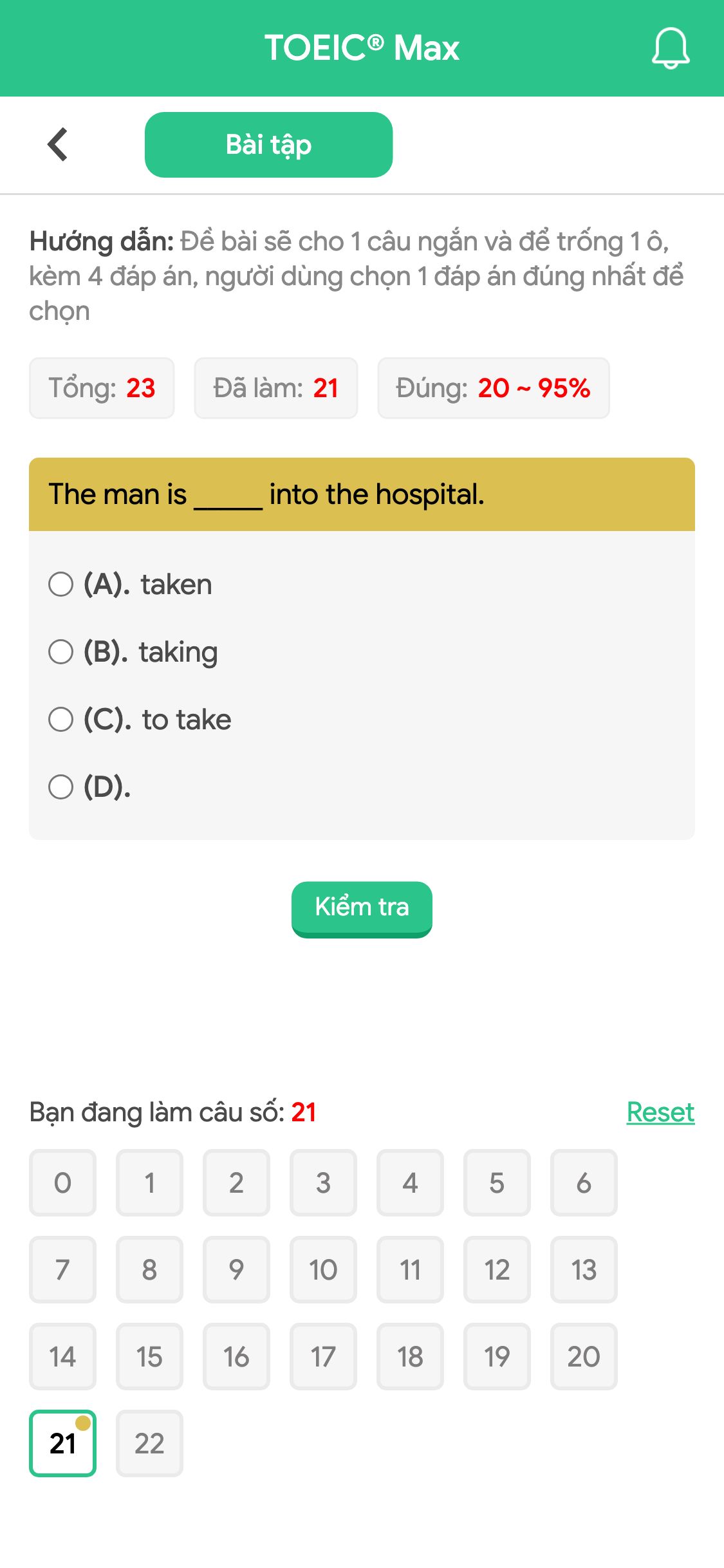 The man is _____ into the hospital.