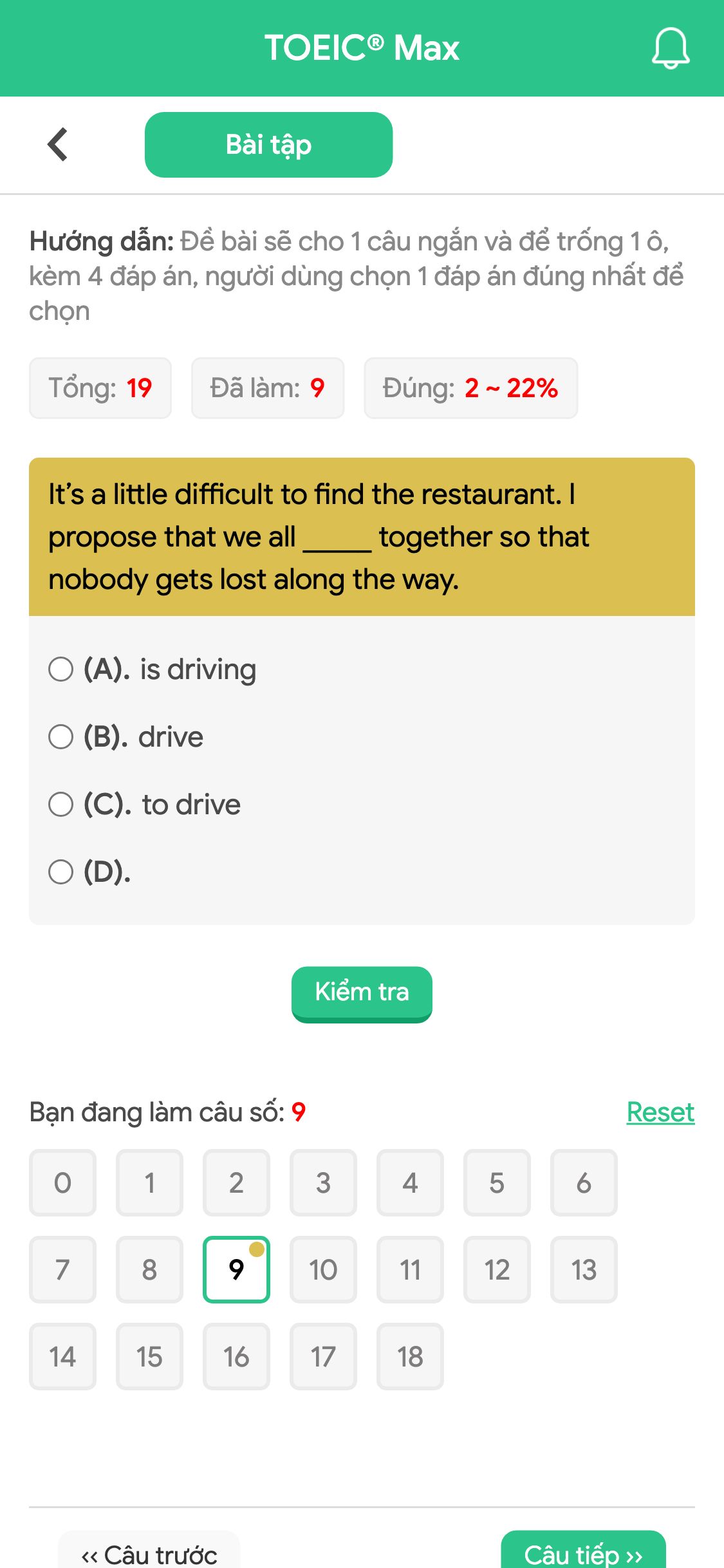 It’s a little difficult to find the restaurant. I propose that we all _____ together so that nobody gets lost along the way.