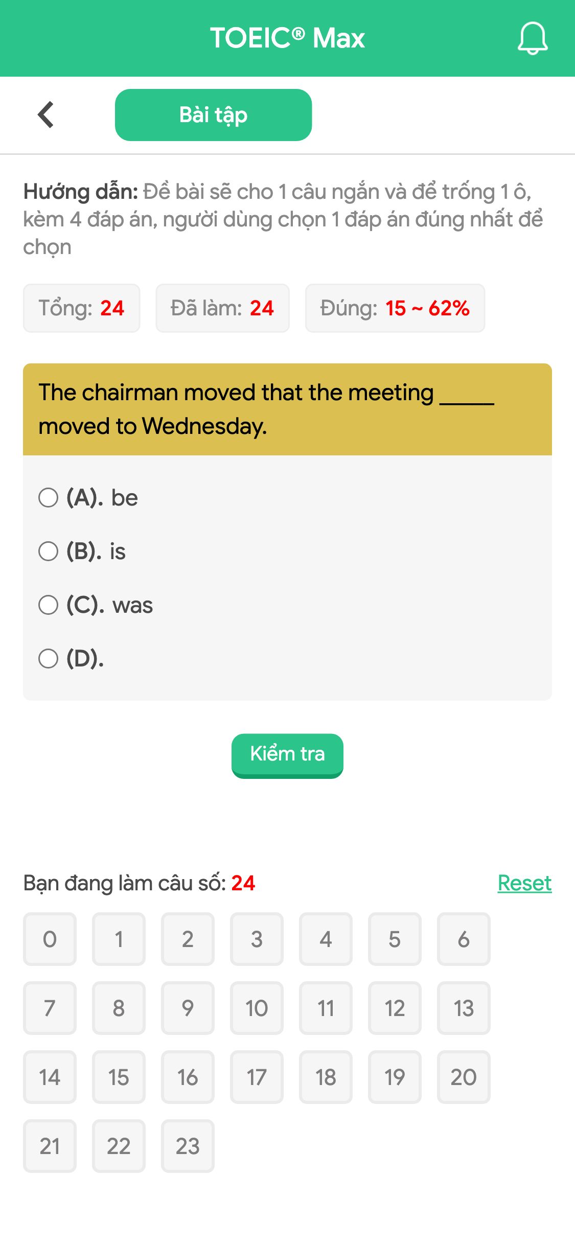 The chairman moved that the meeting _____ moved to Wednesday.