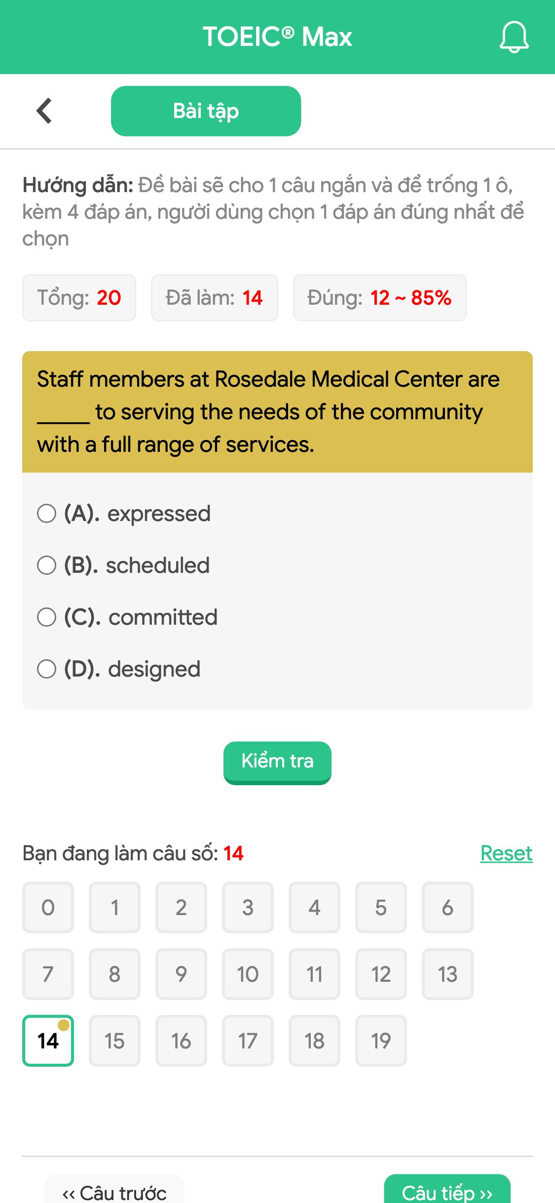 Staff members at Rosedale Medical Center are _____ to serving the needs of the community with a full range of services.