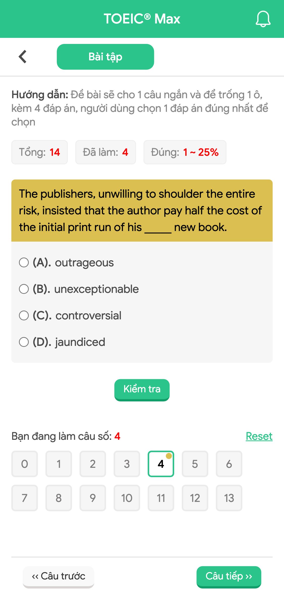 The publishers, unwilling to shoulder the entire risk, insisted that the author pay half the cost of the initial print run of his _____ new book.