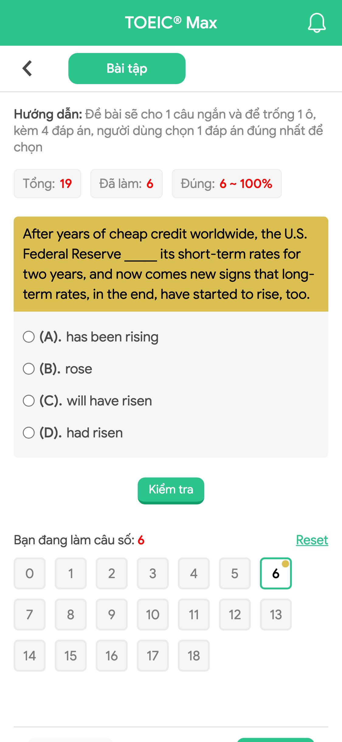 After years of cheap credit worldwide, the U.S. Federal Reserve _____ its short-term rates for two years, and now comes new signs that long-term rates, in the end, have started to rise, too.