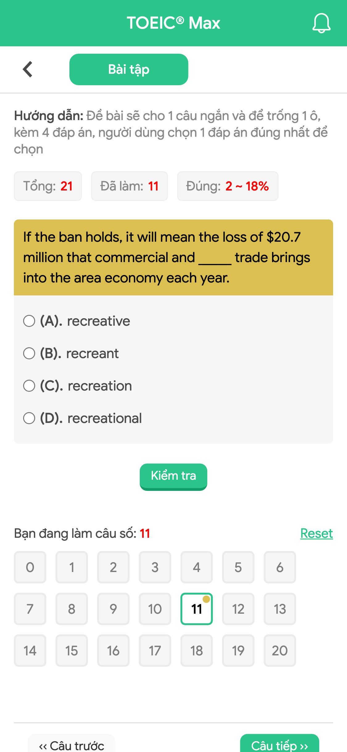 If the ban holds, it will mean the loss of $20.7 million that commercial and _____ trade brings into the area economy each year.