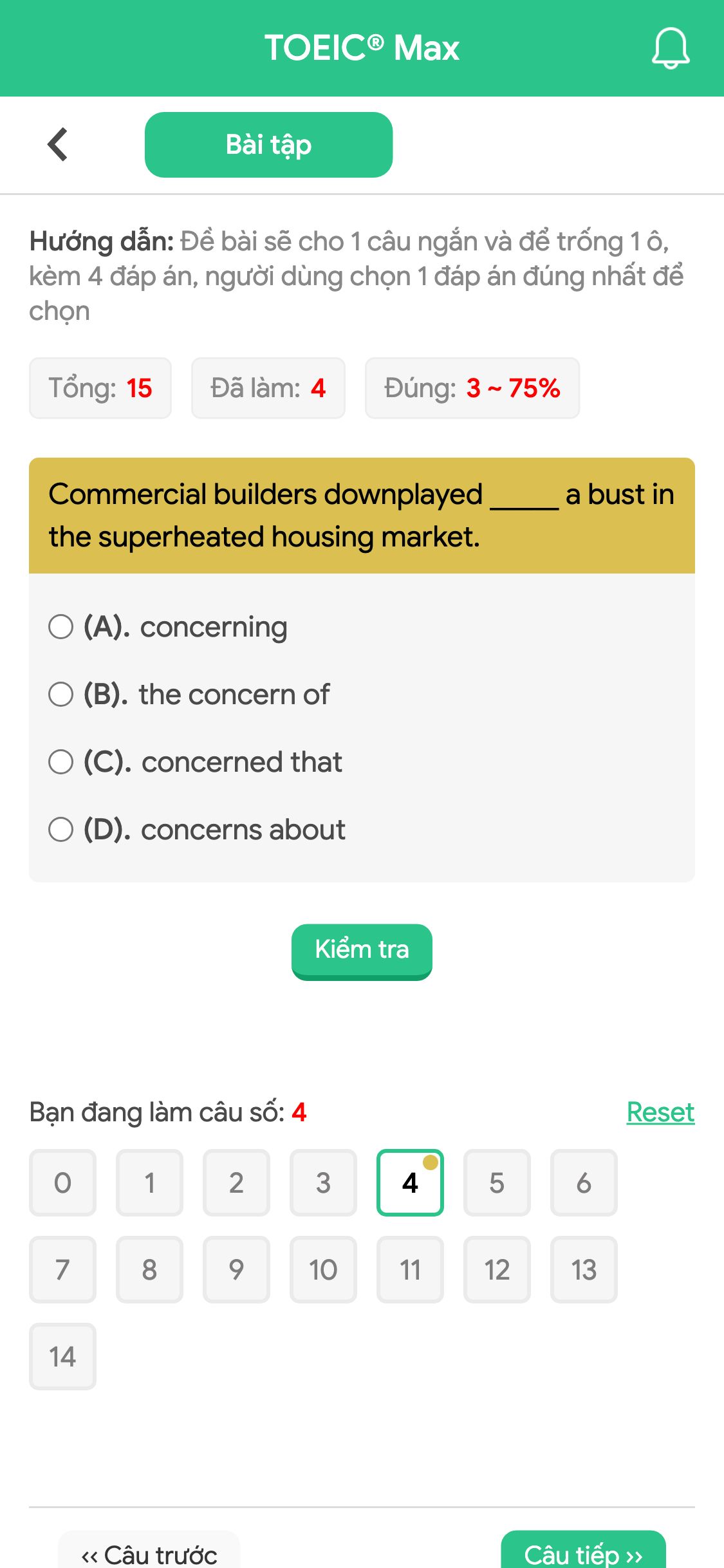 Commercial builders downplayed _____ a bust in the superheated housing market.