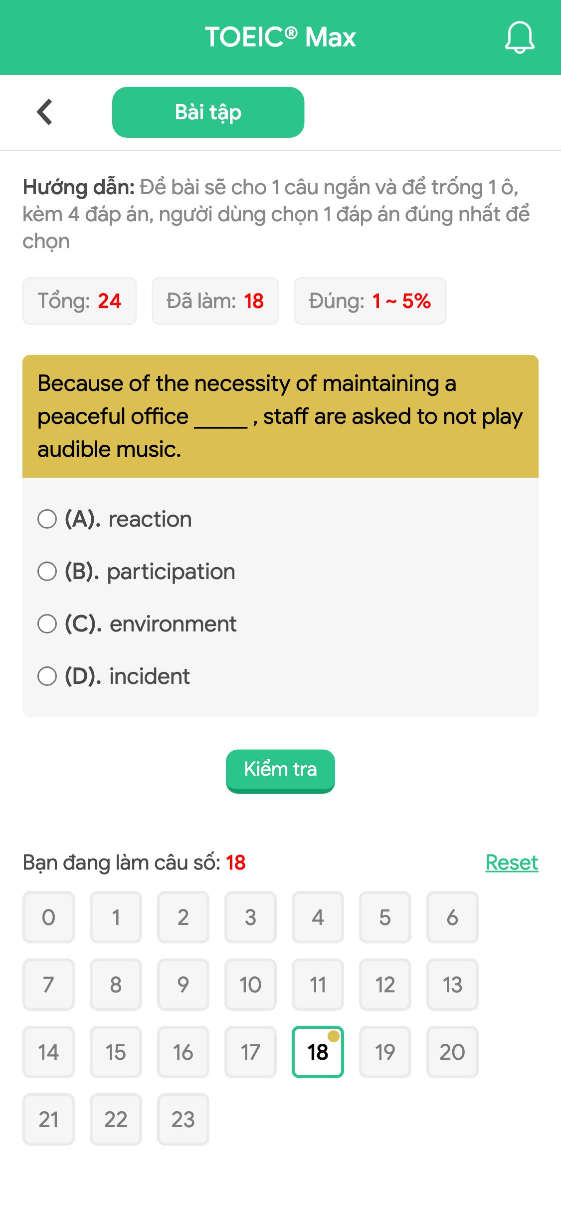 Because of the necessity of maintaining a peaceful office _____ , staff are asked to not play audible music.