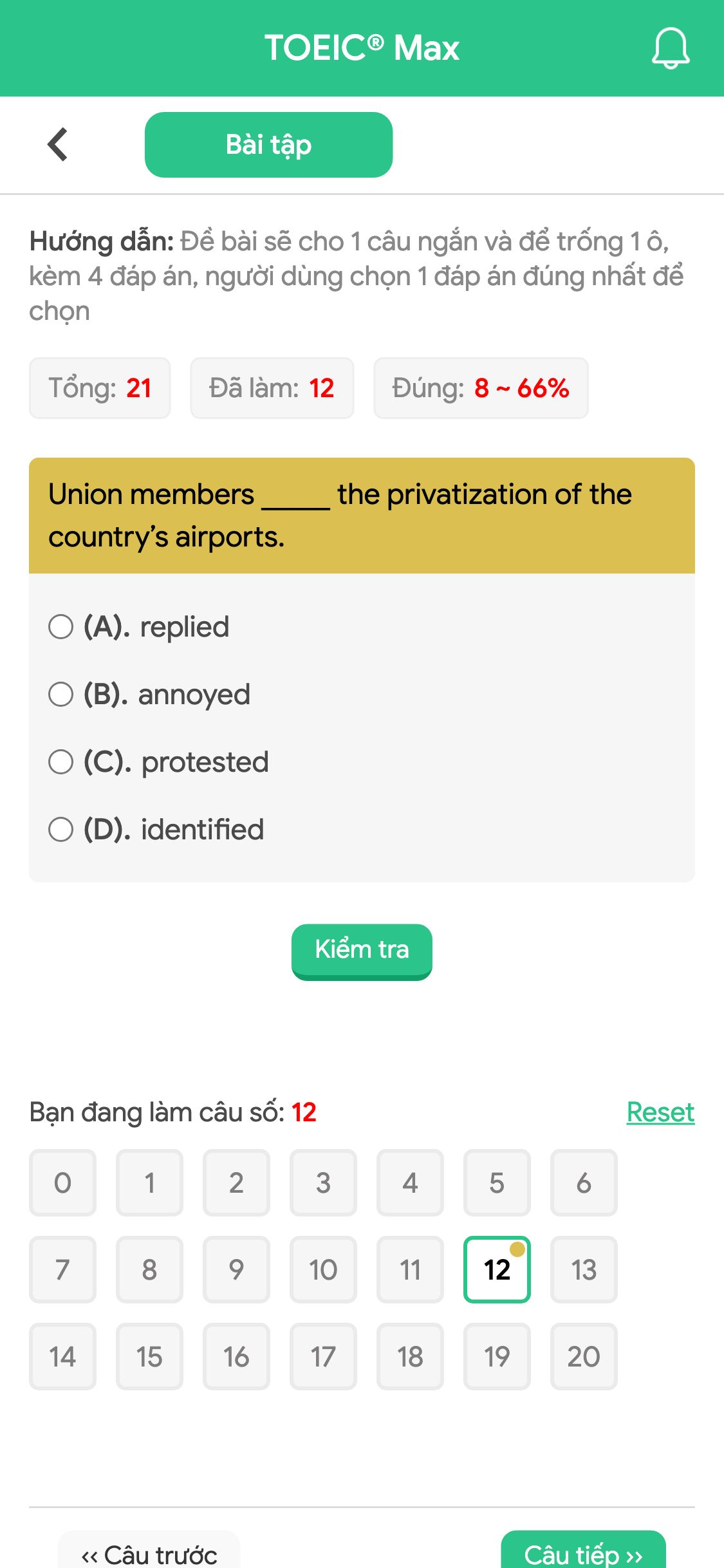 Union members _____ the privatization of the country’s airports.