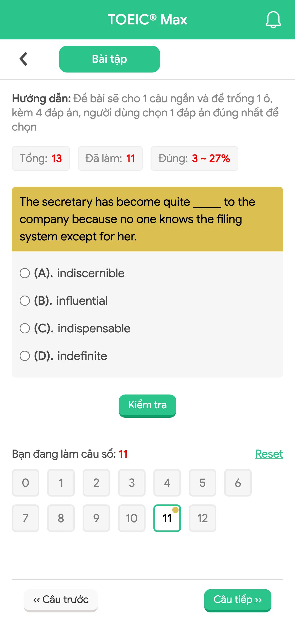 The secretary has become quite _____ to the company because no one knows the filing system except for her.