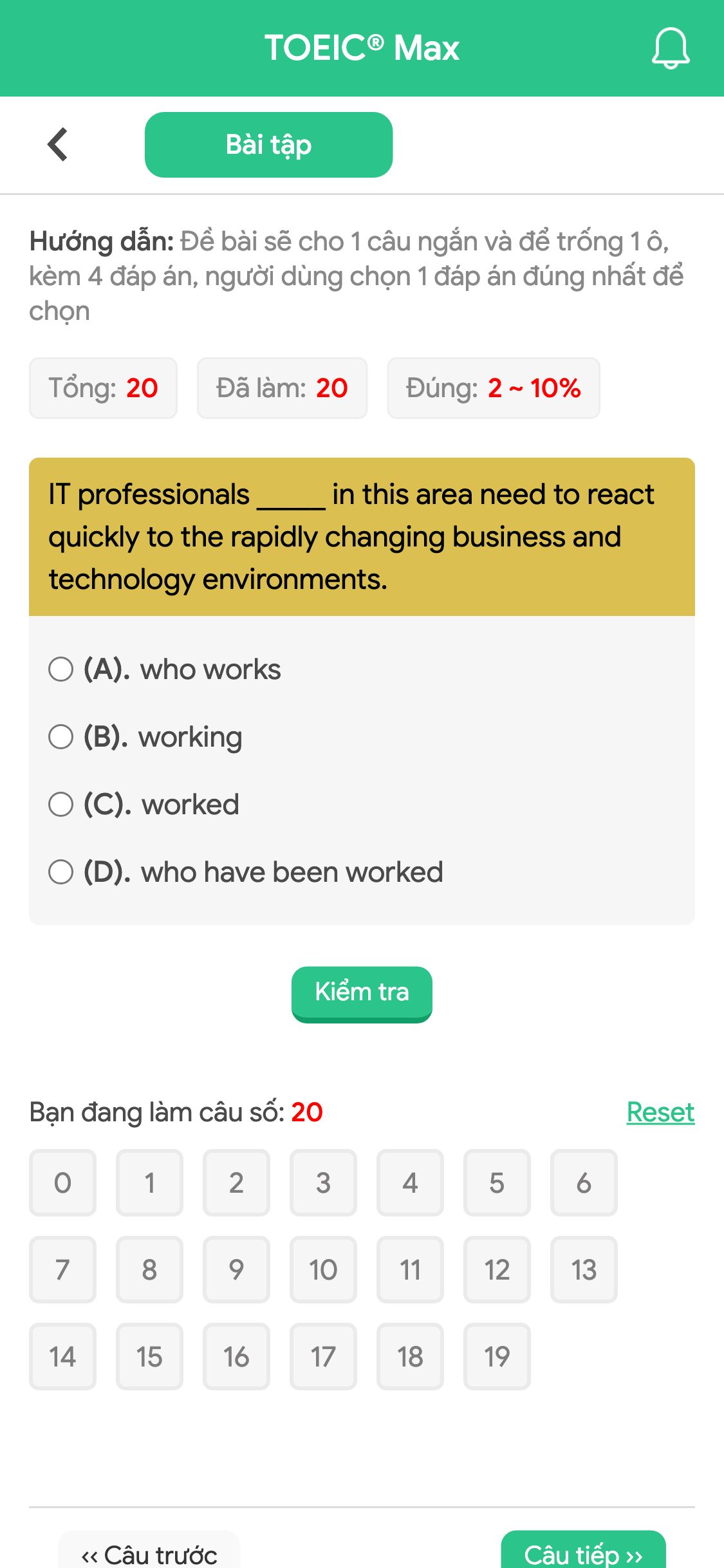 IT professionals _____ in this area need to react quickly to the rapidly changing business and technology environments.