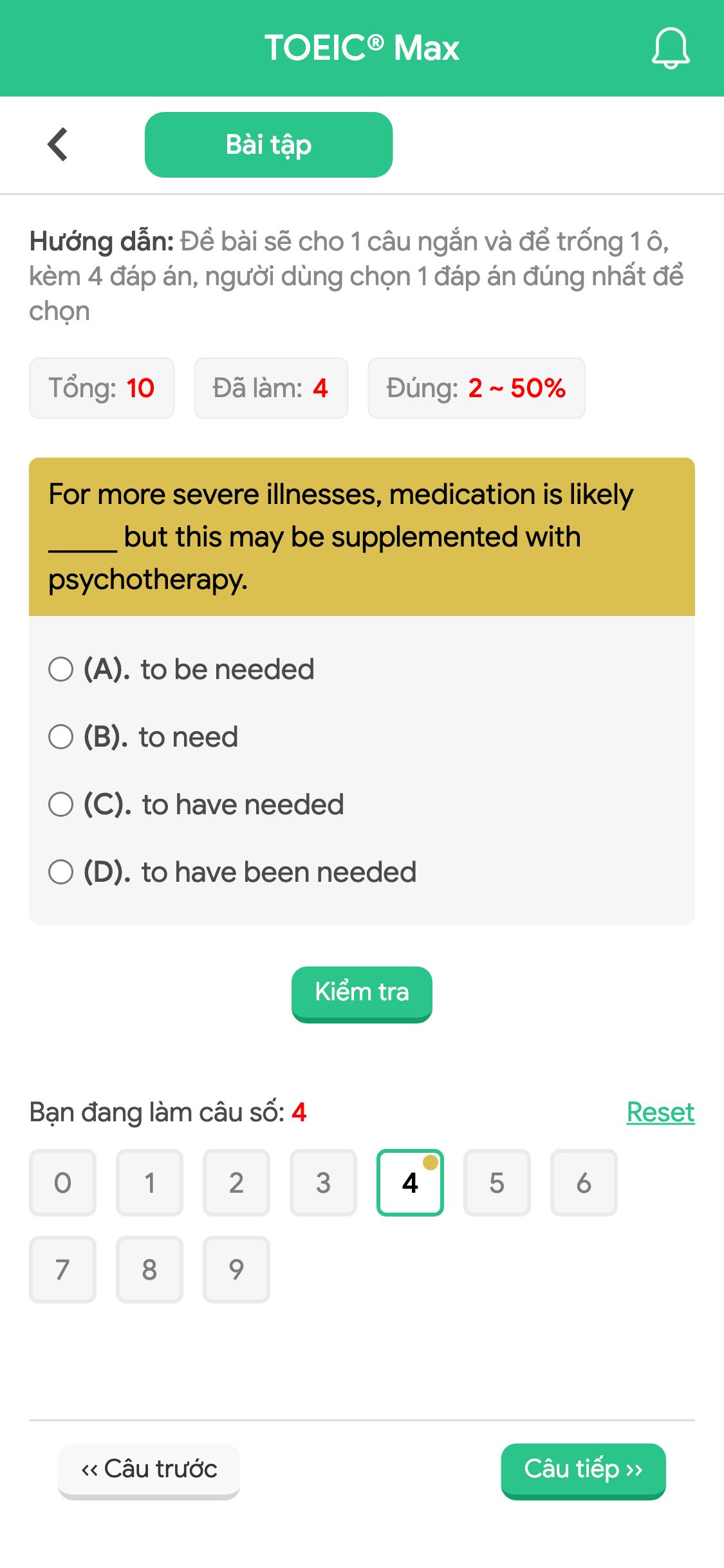 For more severe illnesses, medication is likely _____ but this may be supplemented with psychotherapy.