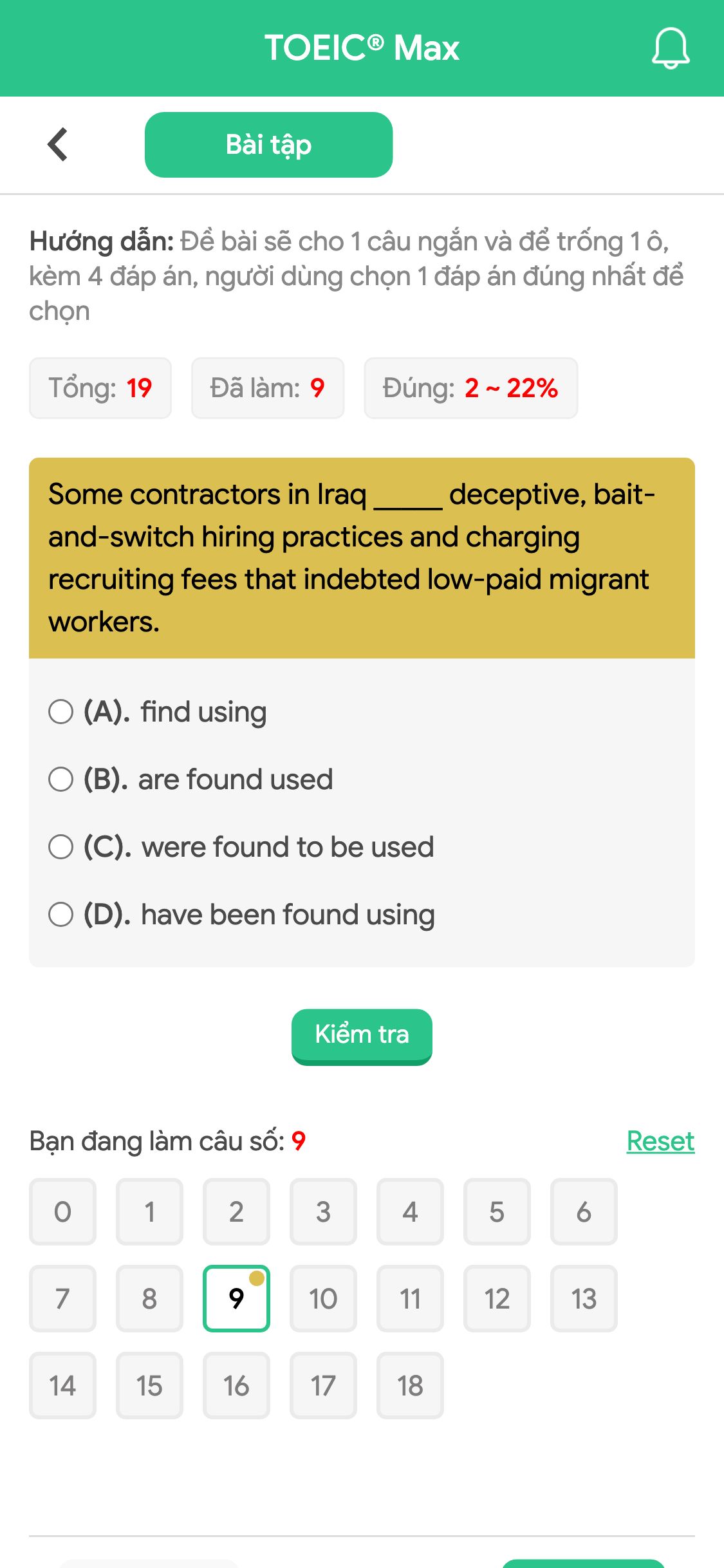 Some contractors in Iraq _____ deceptive, bait-and-switch hiring practices and charging recruiting fees that indebted low-paid migrant workers.