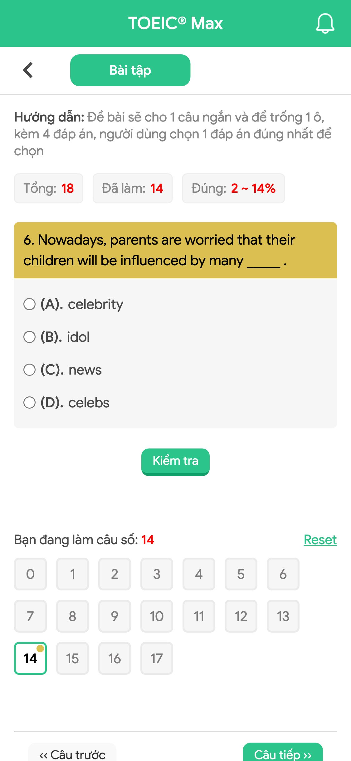 6. Nowadays, parents are worried that their children will be influenced by many _____ .