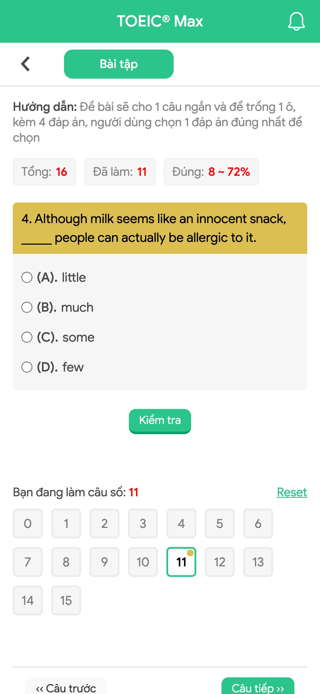 4. Although milk seems like an innocent snack, _____ people can actually be allergic to it.