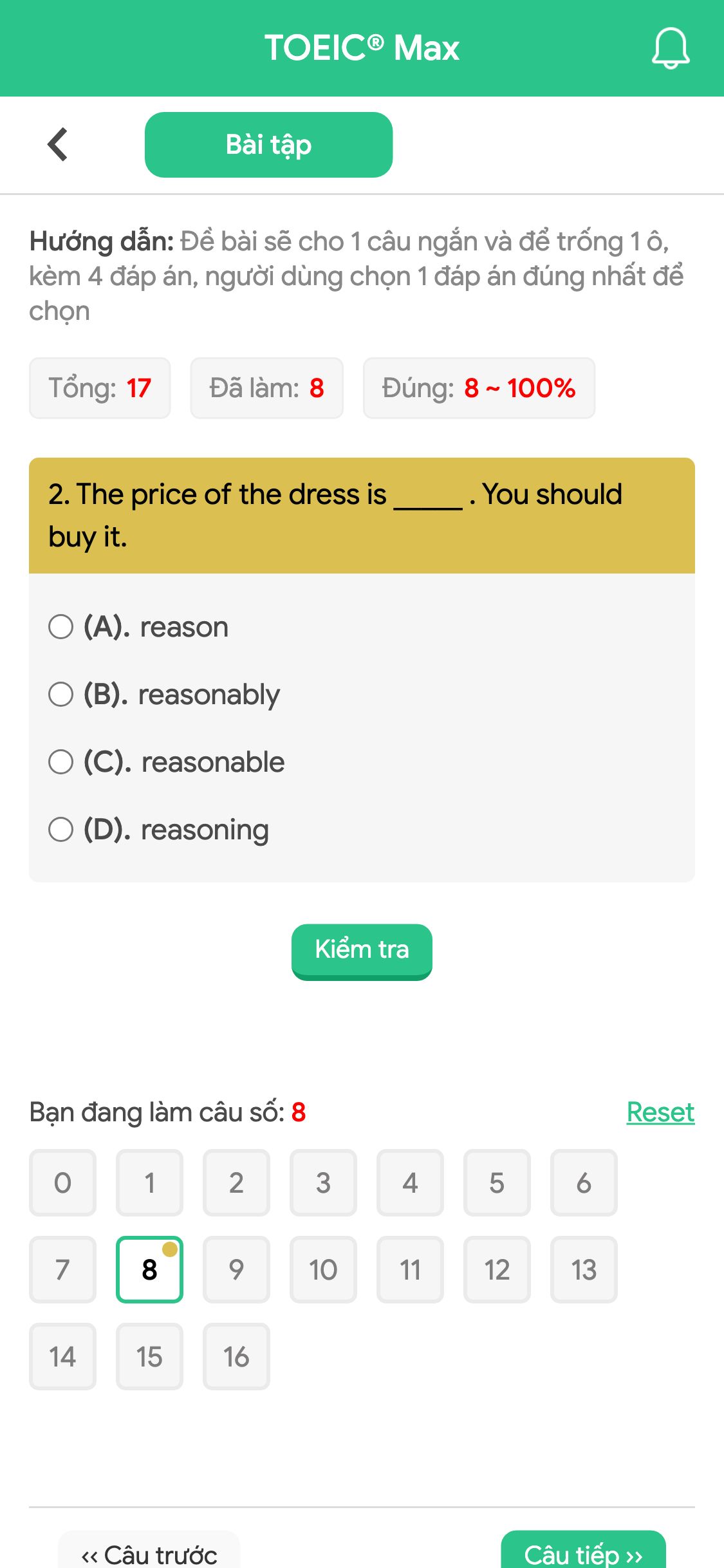 2. The price of the dress is _____ . You should buy it.